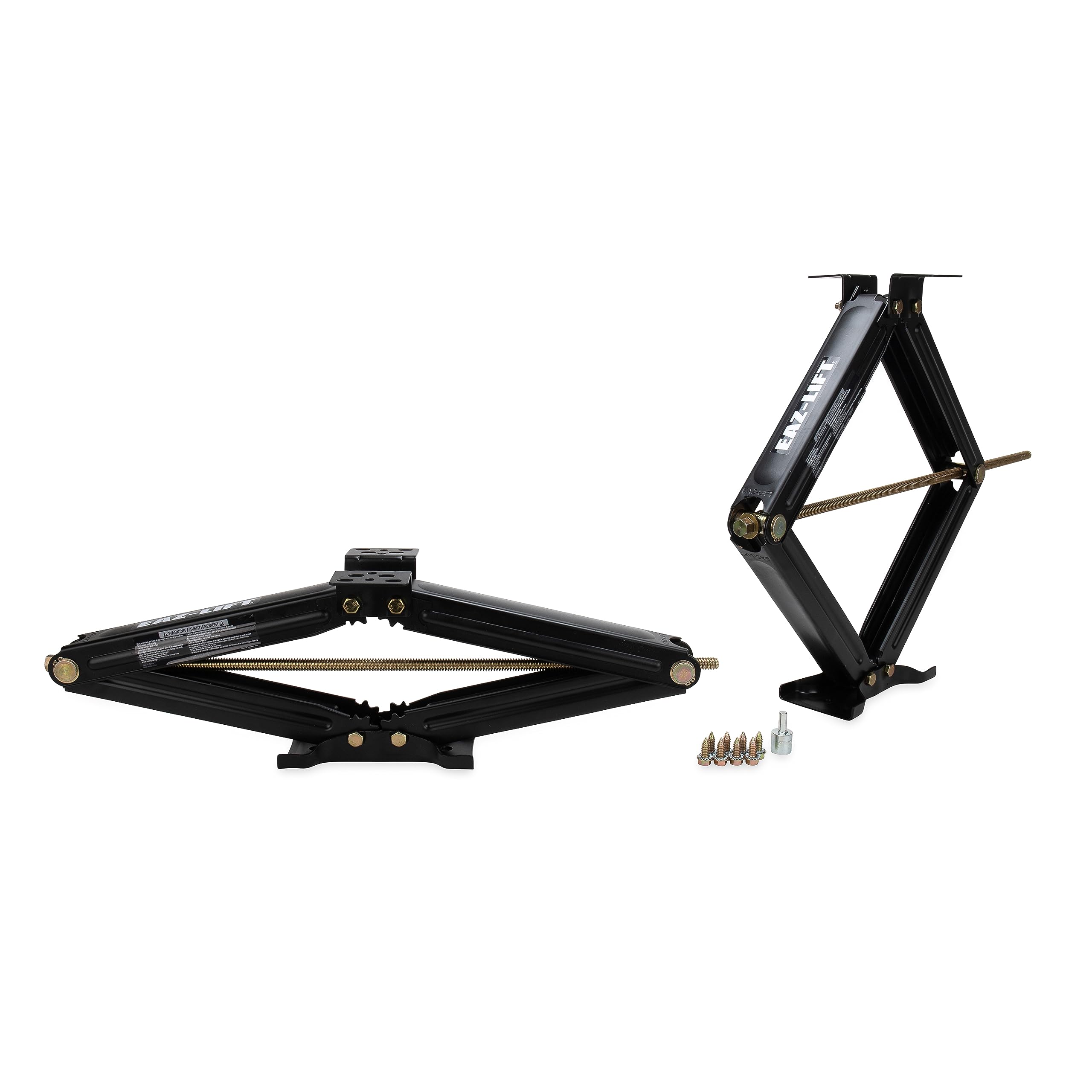 EAZ-Lift Camco 30-Inch Stabilizing RV Scissor Jacks - Features a 5,000lb Load Capacity - Heavy Duty Steel Construction - Set of 2 (48840)