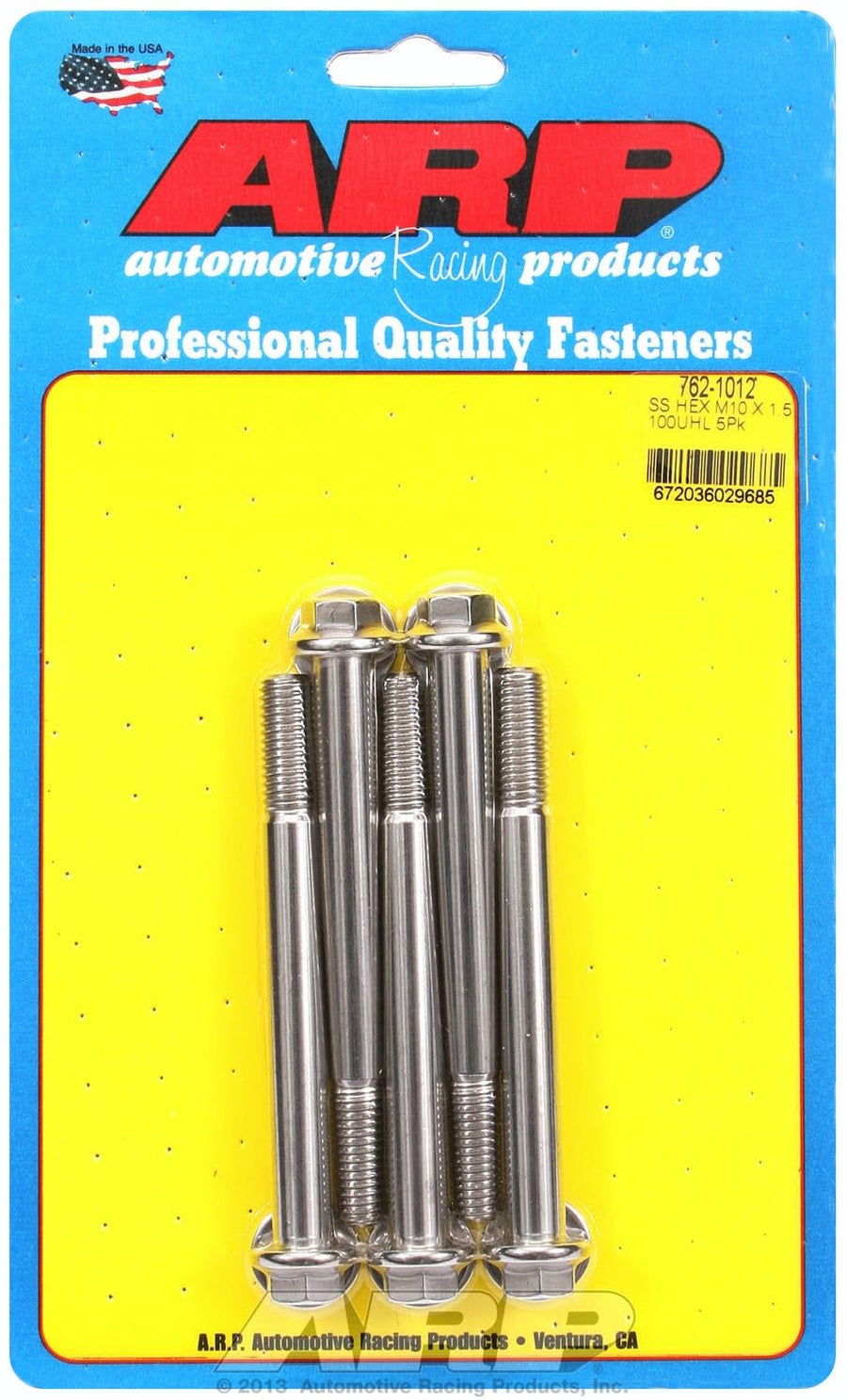 Hex Bolt ARP (762-1012), Stainless Steel