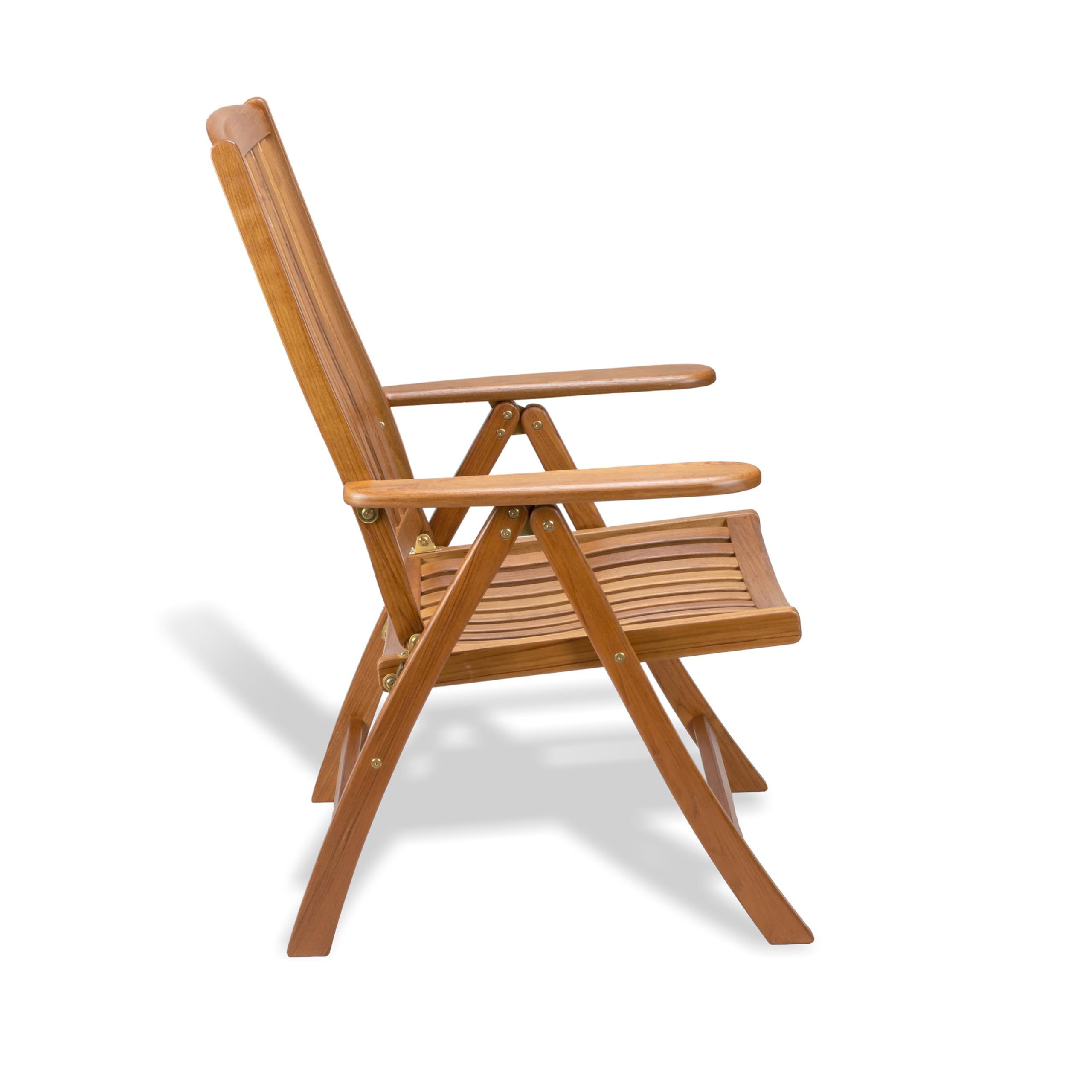 Teak Whitecap 60071 Folding Reclining Arm Chair