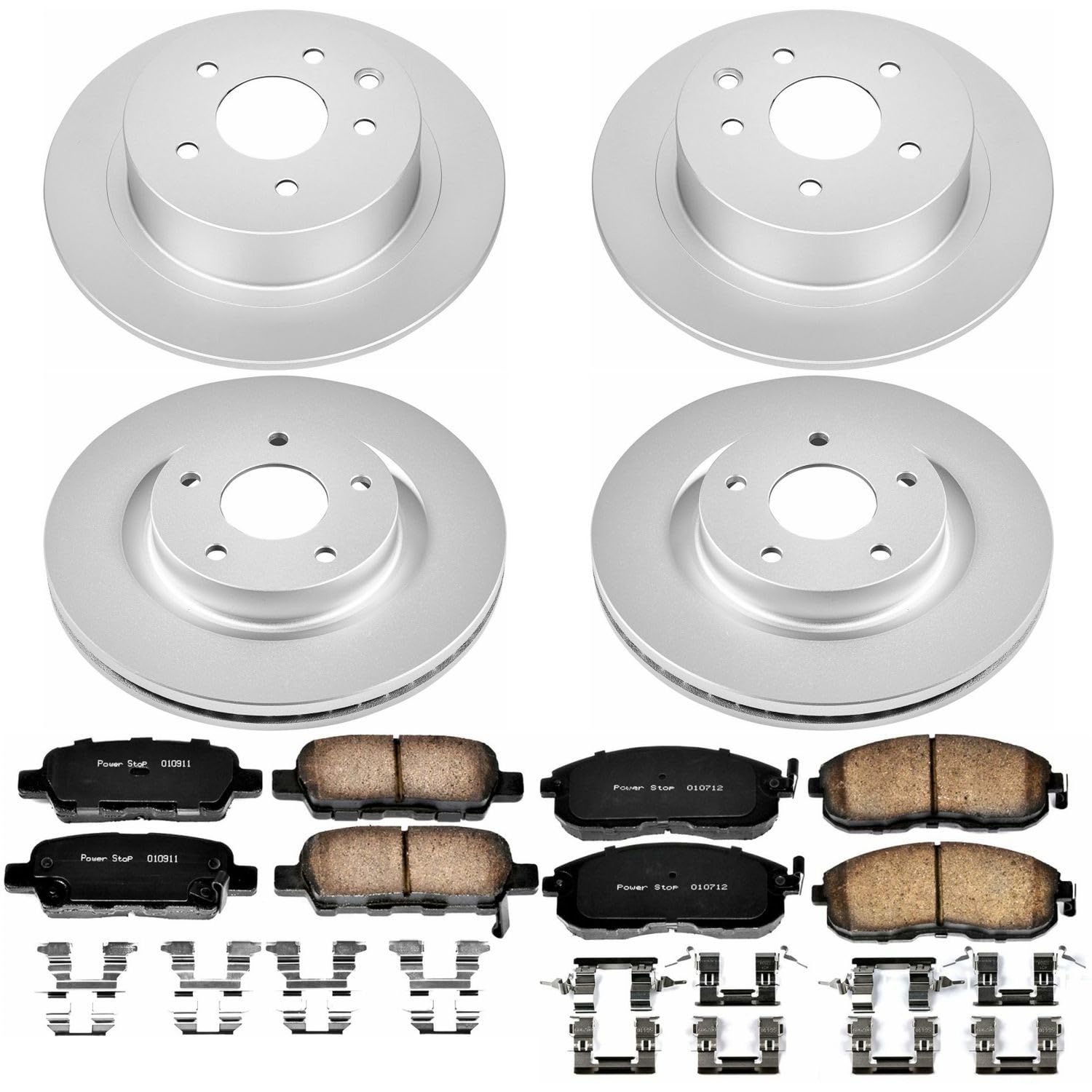 Power Stop Z17 Evolution Geomet Coated Brake Kit Front and Rear For Nissan Altima 2007-2010 [Model Specific]