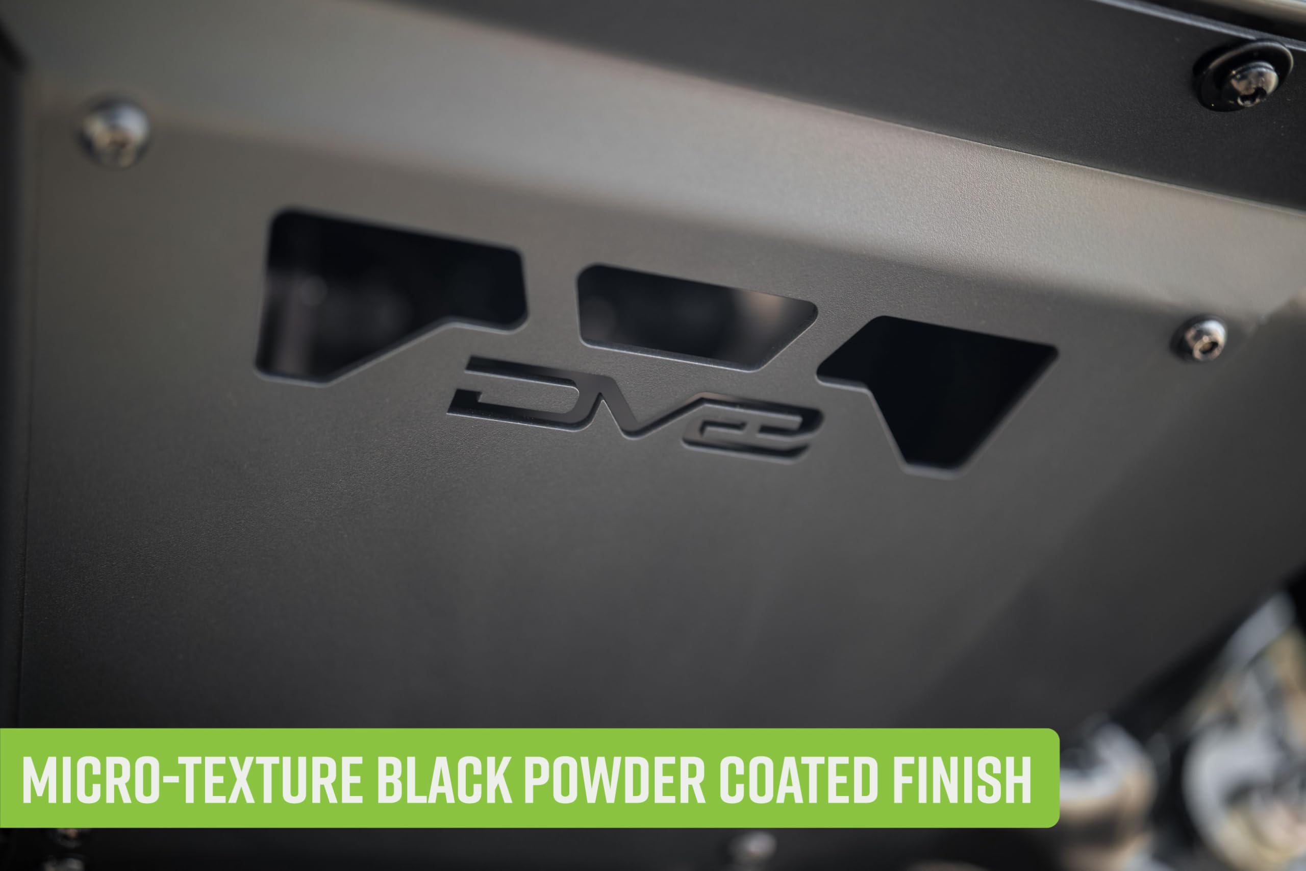 Front Skid Plate DV8 Offroad for 2024-2025 Toyota Land Cruiser | Protects Bottom of Engine & Intercooler | Installs to 4 Mounting Points for a Sturdy Design | Micro-Texture Black Powder Coat | Steel