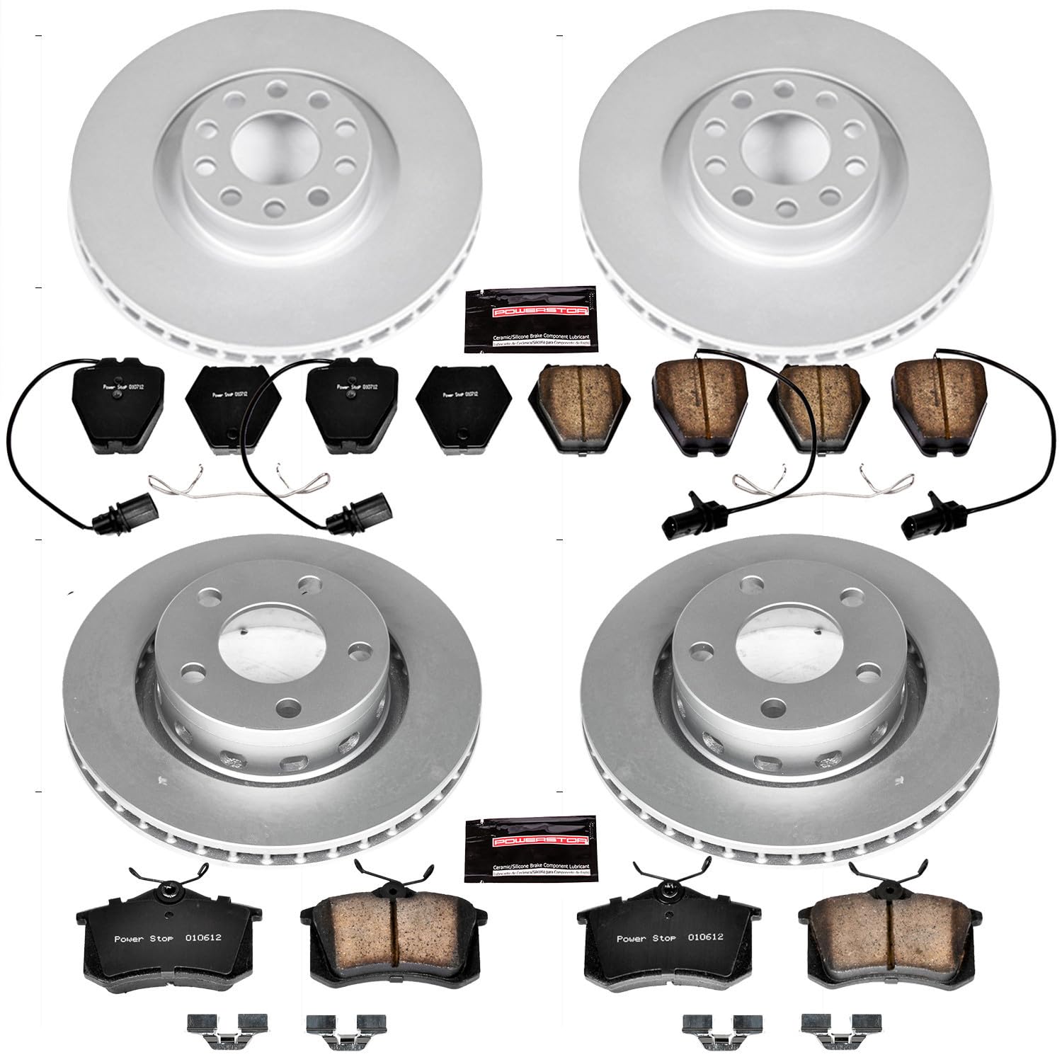 Power Stop Z23 Evolution Geomet Coated Brake Kit For Audi S6 Front and Rear 2002-2003 [Model Specific]