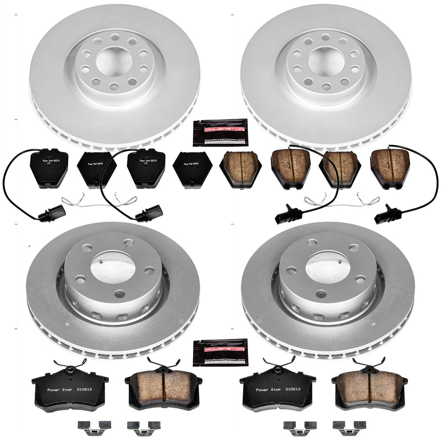 Power Stop Z23 Evolution Geomet Coated Brake Kit For Audi S6 Front and Rear 2002-2003 [Model Specific]