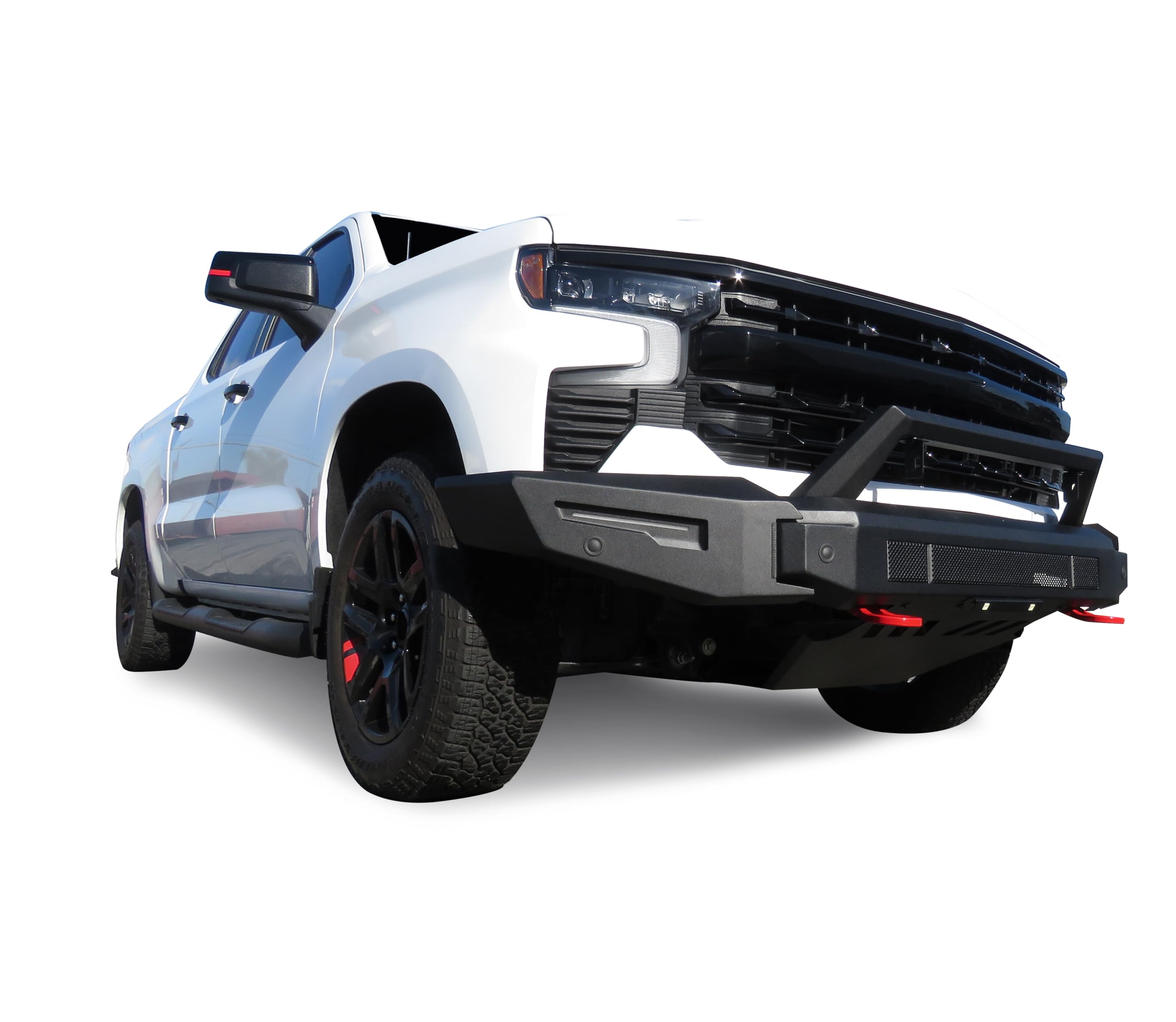 Heavy Duty Black Horse Armour II Modular Front Bumper Matte Black Compatible with 2022-2024 Chevrolet Silverado 1500-AFB-SI23