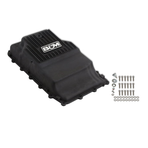Cast Trans Pan B&M, 17-24 Ford 10R80, Black (71400)