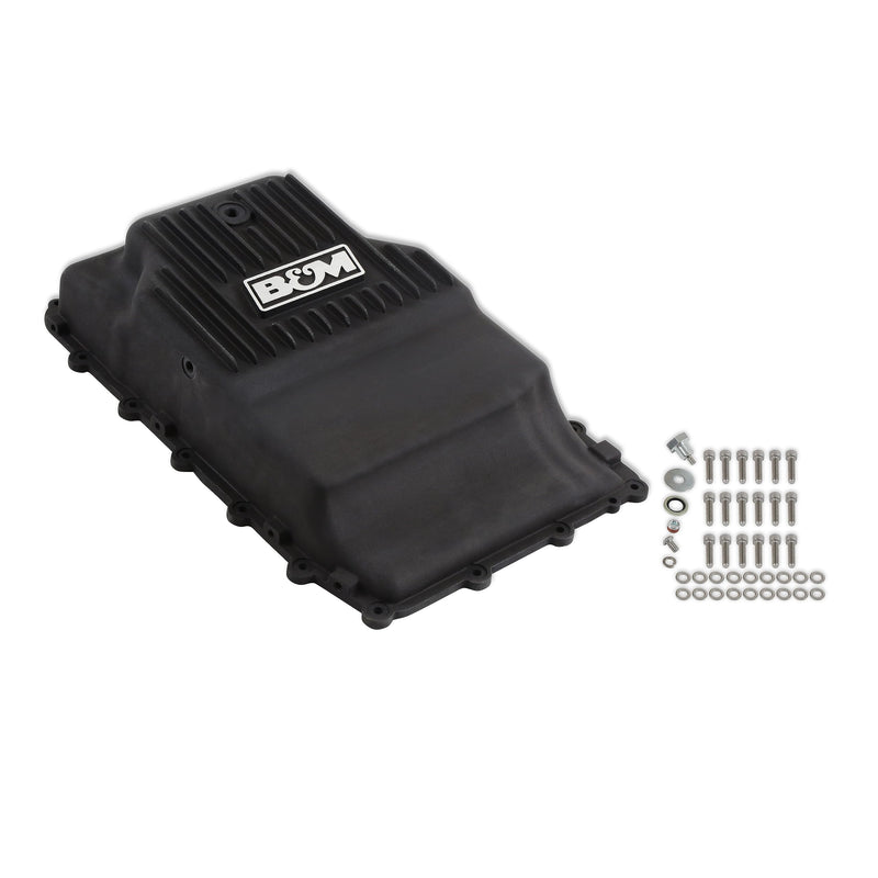 Cast Trans Pan B&M, 17-24 Ford 10R80, Black (71400)
