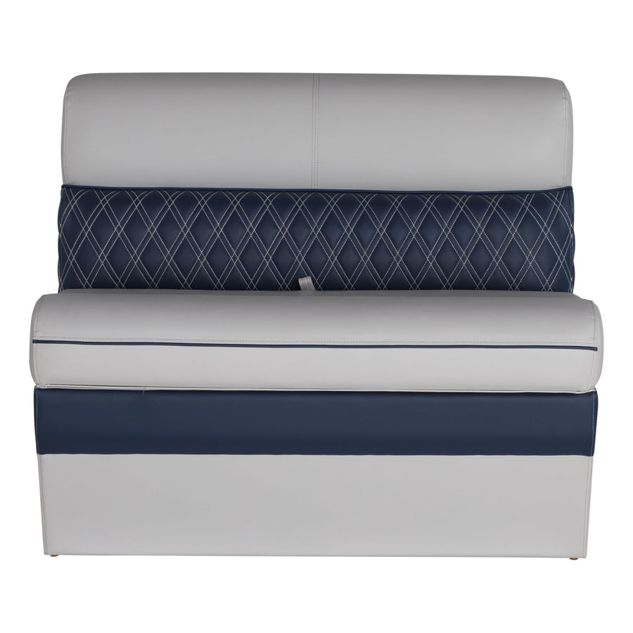 Lippert 36" Straight Sunset Collection Pontoon Bench Seat, Contoured Foam Cushioning, Durable Marine-Grade Vinyl, Built-In Dry Storage, Poly Frame, 36"L x 28"W x 30"H - 2024021323
