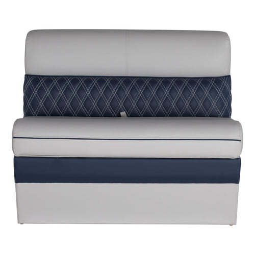 Lippert 36" Straight Sunset Collection Pontoon Bench Seat, Contoured Foam Cushioning, Durable Marine-Grade Vinyl, Built-In Dry Storage, Poly Frame, 36"L x 28"W x 30"H - 2024021323