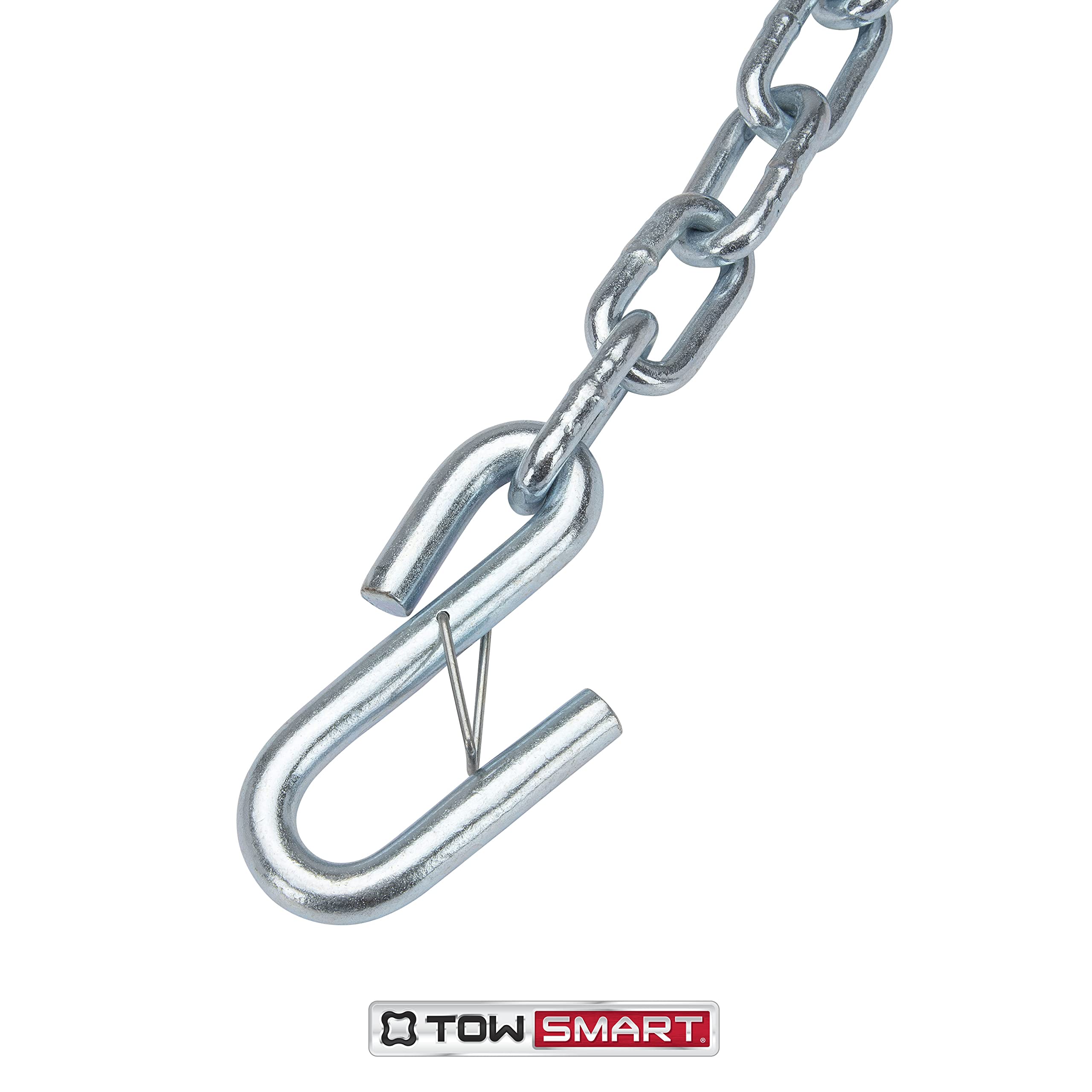 40 in. TOWSMART Towing Safety Chains with Safety Latch S Hooks - 5,000 lb. Capacity