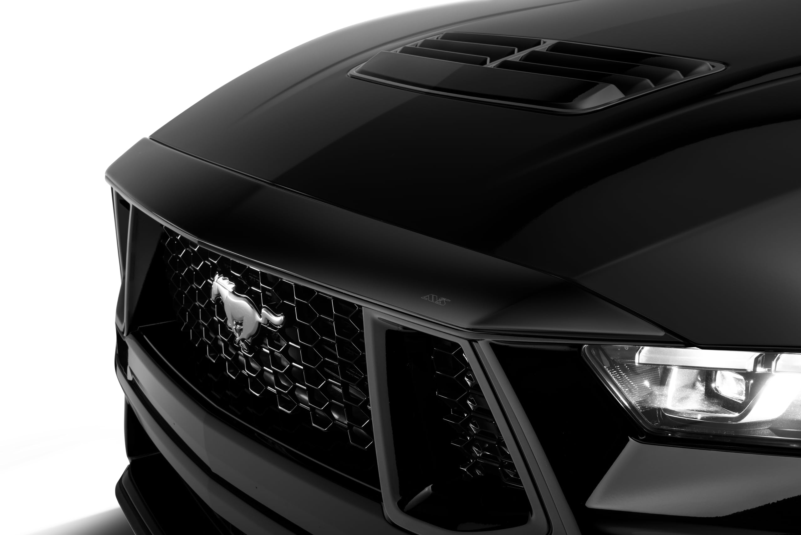 Aeroskin Hood Protector Auto Ventshade [AVS] | Fits 2024-2025 Ford Mustang | Low Profile Deflector/Bug Shield - 1 pc., Smoke | 322212