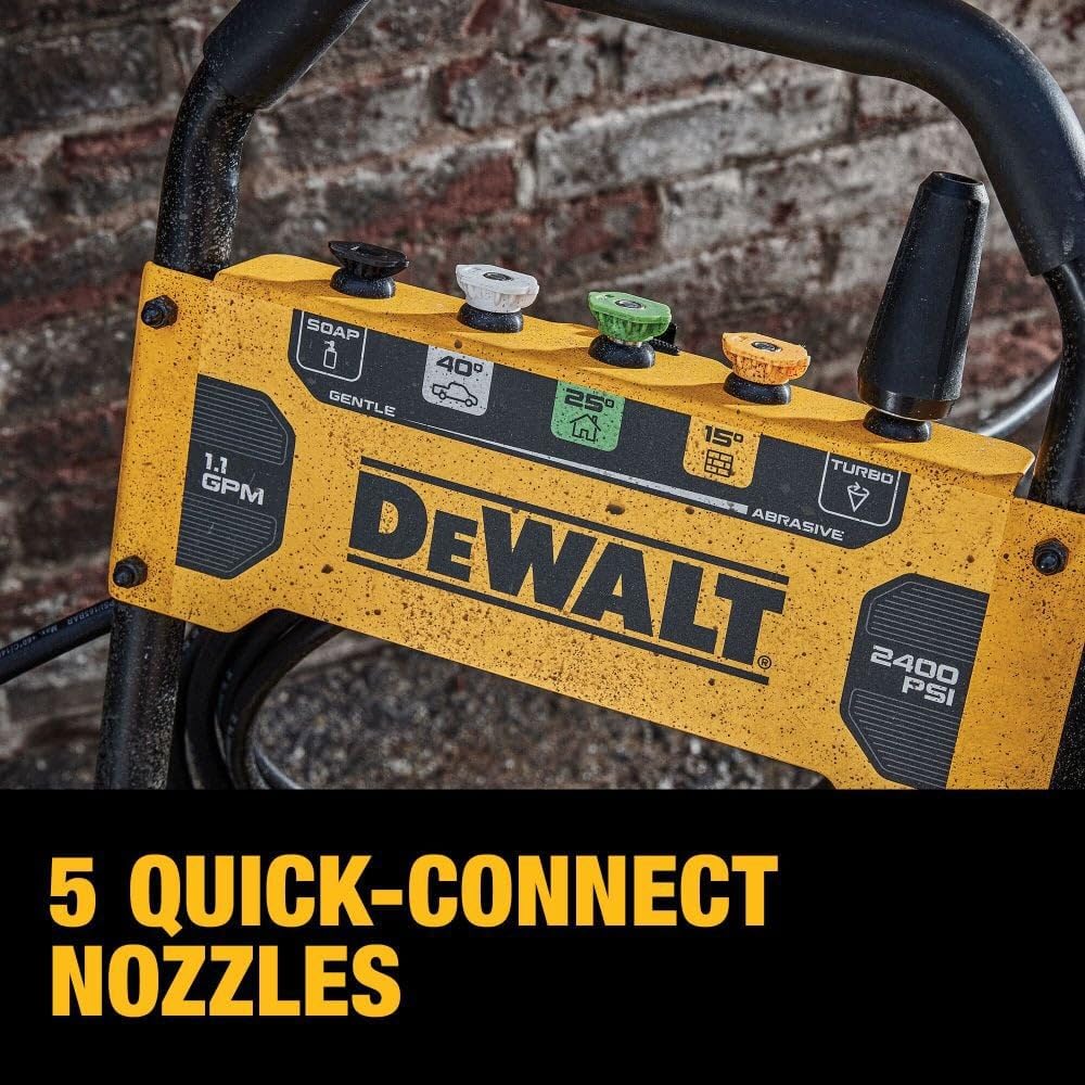 Cold Water DEWALT Electric Pressure Washer, 2400-PSI, 1.1-GPM, Corded (DWPW2400)