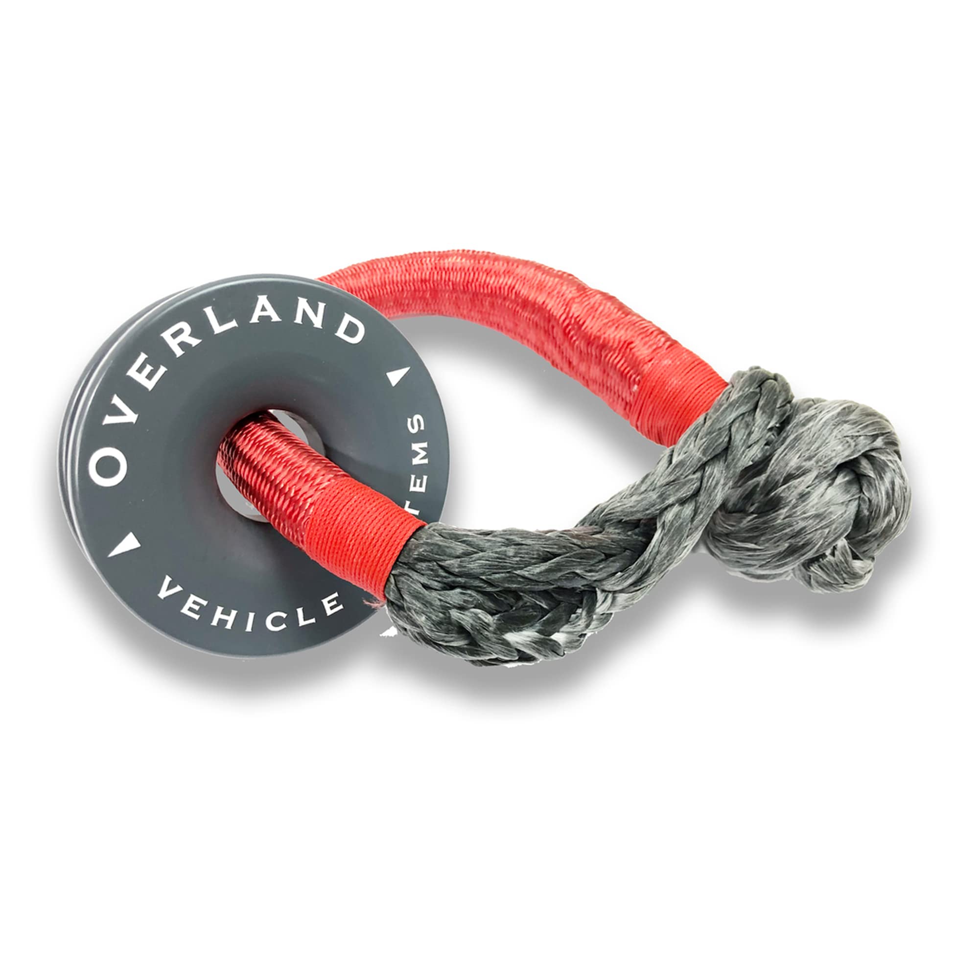 Recovery Ring Overland Vehicle Systems 4.00" 41,000 lb. Gray With Storage Bag - T6 6061 Aircraft Grade Aluminum - For Use for Truck, SUV, ATV and UTV