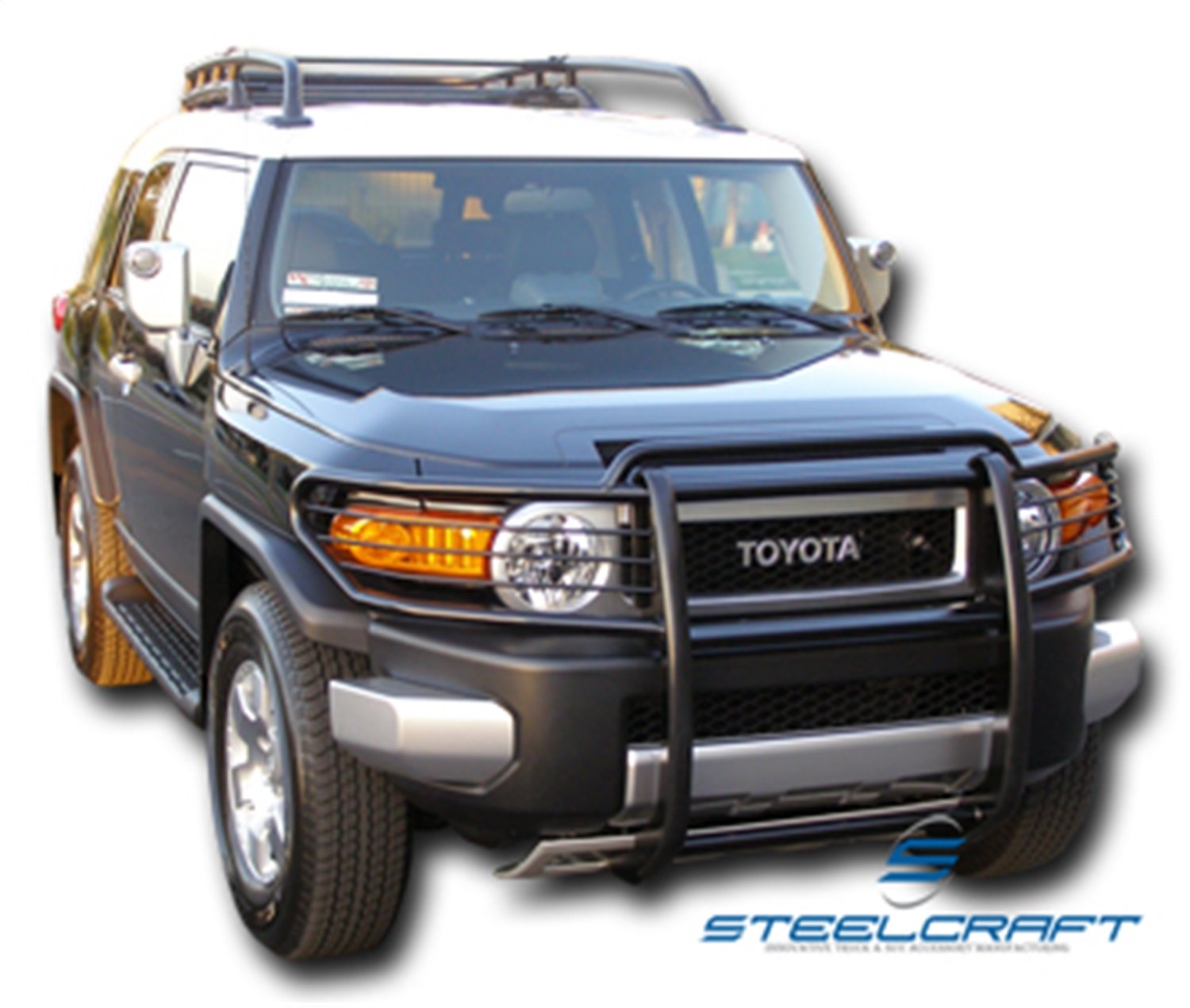 1 Piece Steelcraft Grille Guard Black for Toyota FJ Crusier