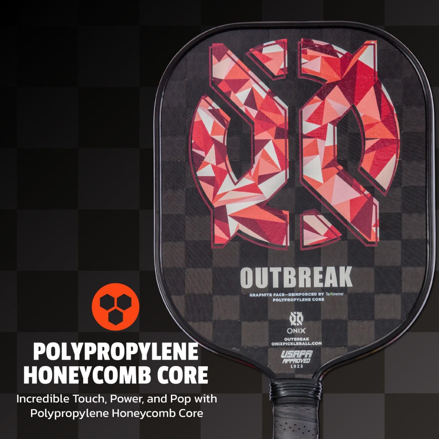 ONIX Pickleball Paddle Outbreak Reinforced by TeXtreme® Technology for Improved Performance and Stronger Play