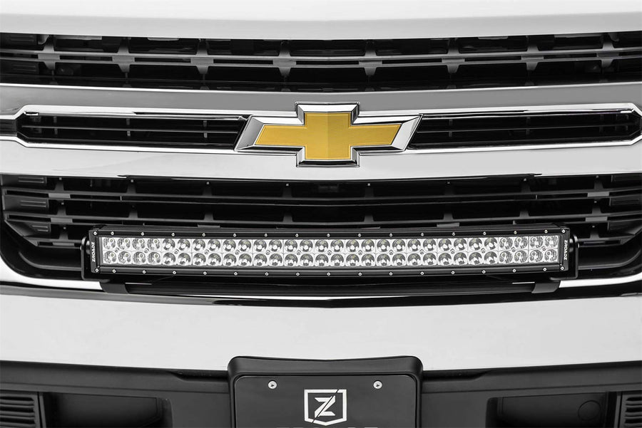 ZROADZ Front Bumper Top LED Kit 2019-2022 Chevrolet Silverado 1500, Incl. (1) 30 Inch LED Curved Double Row Light Bar - PN #Z322282-KIT