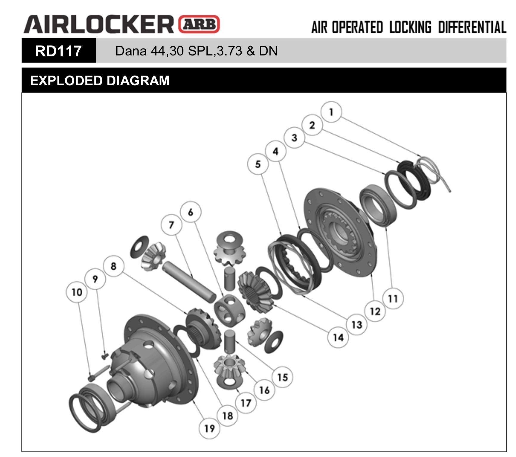 Air Locking ARB Differential RD117