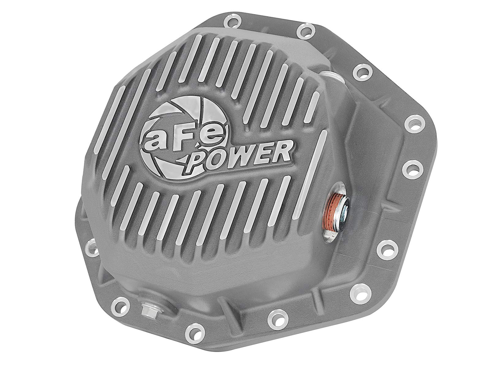 aFe POWER Rear Differential Cover Street Series Raw w/Machined Fins - #46-70350 - Ford Diesel Trucks 17-23 V8-6.7L (td) (Dana M275-14)