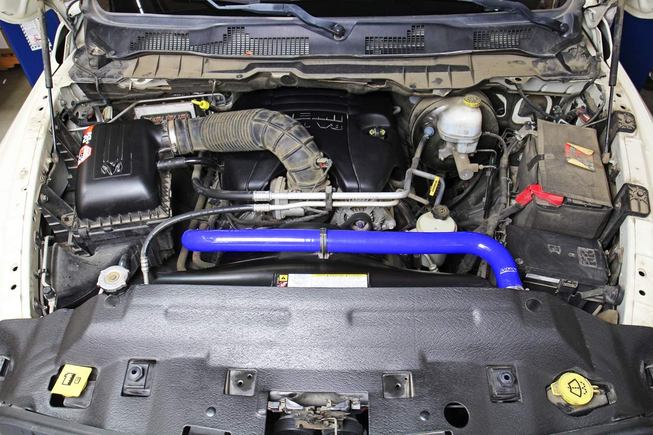 HPS Blue Silicone Reinforced Radiator Coolant Hose Kit Compatible for 2009-2020 Ram 1500 2010-2018 Ram 1500 2011-2018 Ram 3500 5.7L V8 without oil coolers, 57-1818-BLUE