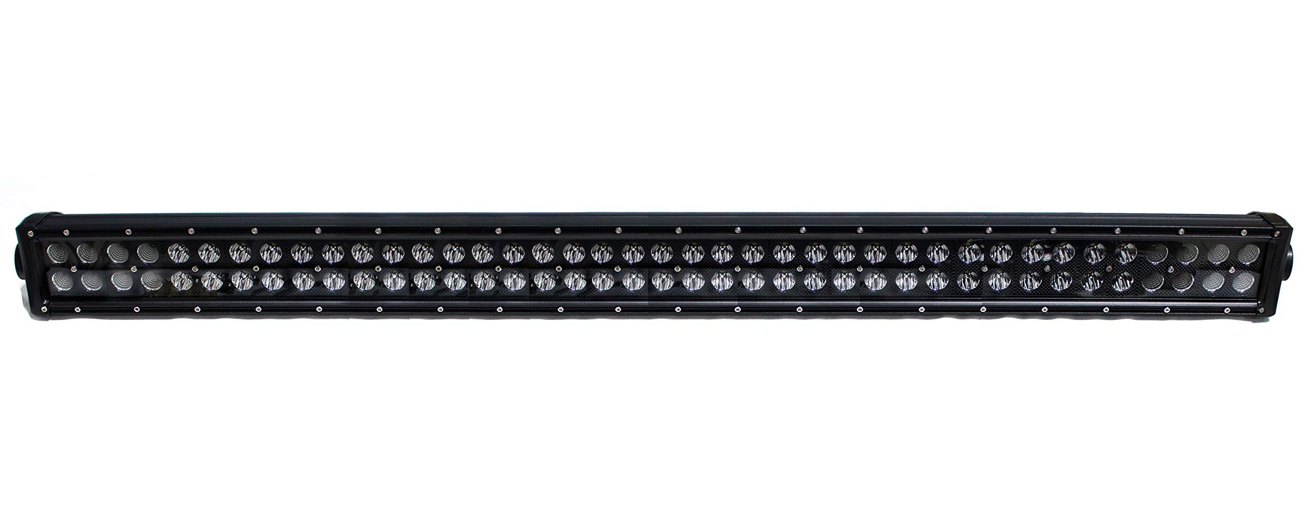 Race Sport Lighting 40in RSBO240 Blacked Out Series, Double Row, Silver Combo-Flood/Beam Straight Hi Performance Light Bar 240w