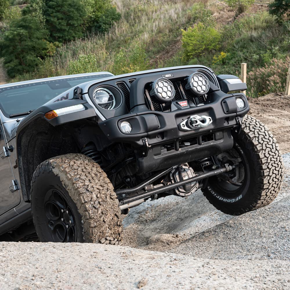 RX Front Bumper AEV for 2018-2026 JL Wrangler/JT Gladiator - High Clearance, Hot Stamped Boron Steel with Superior Winch Access and Visibility