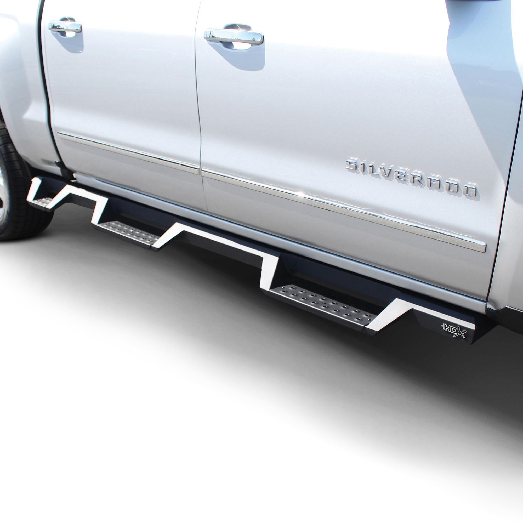 HDX Westin 56-534565 Drop Wheel to Wheel Nerf Bars fits 2007-2018 Silverado Sierra 1500 Crew Cab 5'5" Bed (Exc Classic) Textured Black Pair