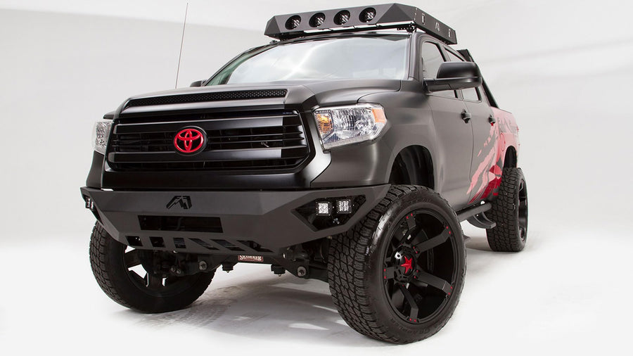 Fab Fours Vengeance TT22-D5451-1 Front Bumper fits 22-23 Toyota Tundra - 2 Stage Black Powder Coated - No Guard