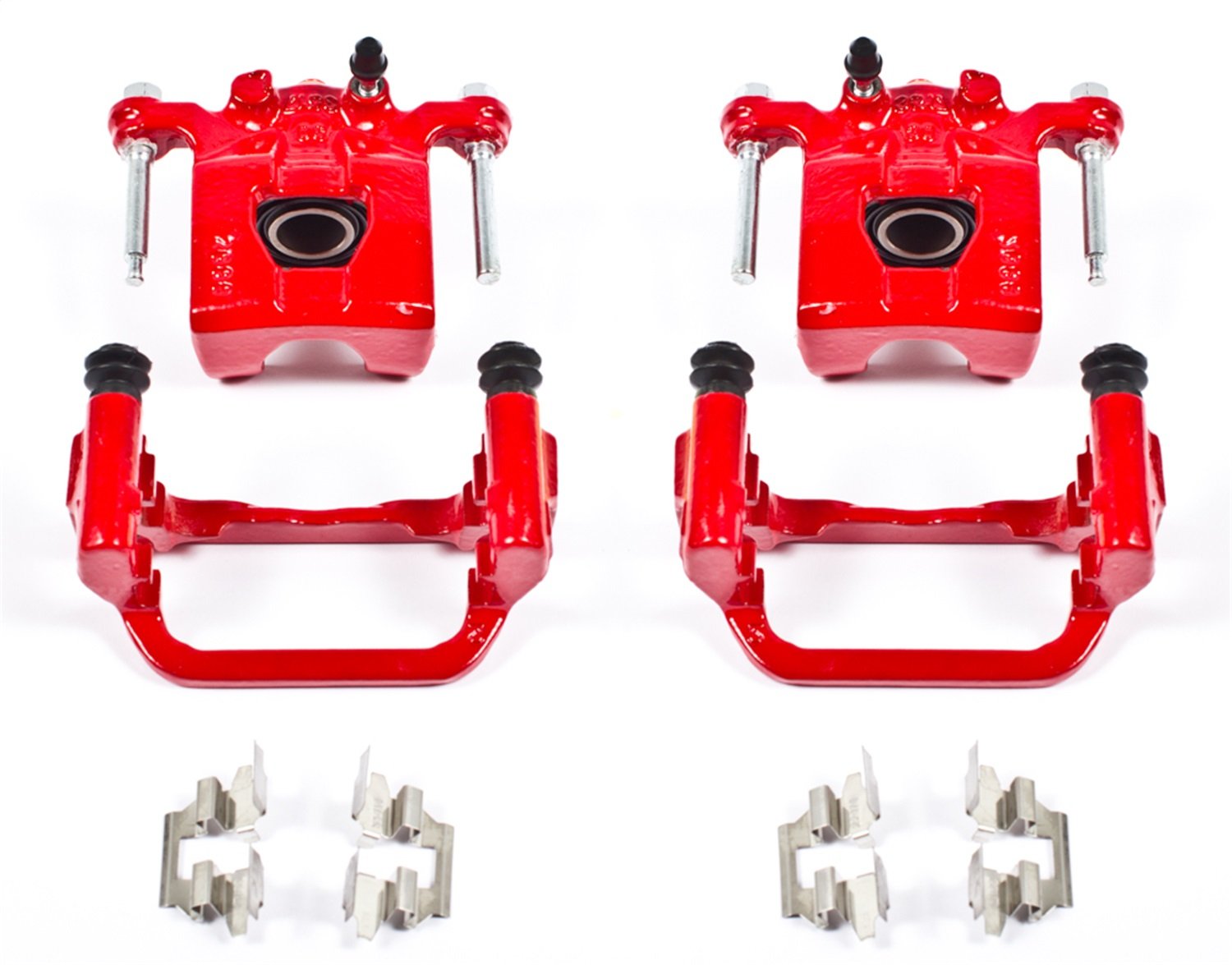 Power Stop Rear S2780A Pair of Powder Coated High-Temp Red Calipers for Nissan Altima 2007-2012 [Model Specific]