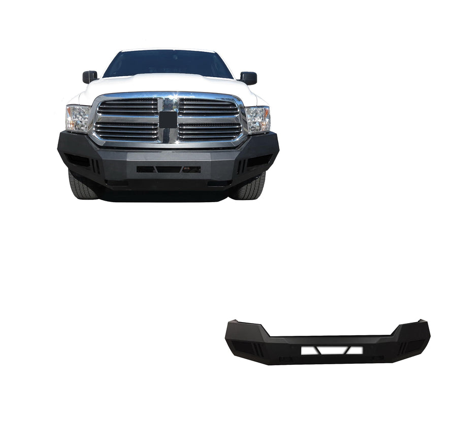Heavy Duty Black Horse Armour Front Bumper Armour I Front Bumper Matte Black Compatible with 2019-2024 Ram 1500 Classic/2013-2018 Ram 1500 (Excl. Rebel &Warlock Trims)-AFB-RA13