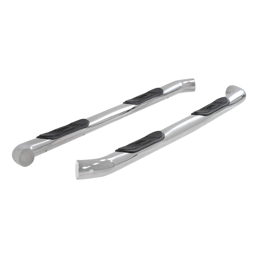 3-Inch Round ARIES Polished Stainless Steel Nerf Bars, No-Drill, Fits Select Chevrolet Silverado, GMC Sierra 1500, 2500, 3500 HD