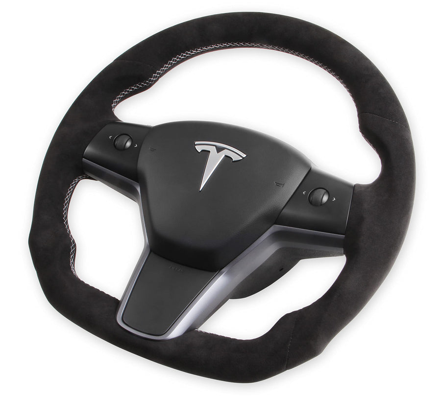 Synthetic Suede Wrapped Rekudo RK950-02 Steering Wheel