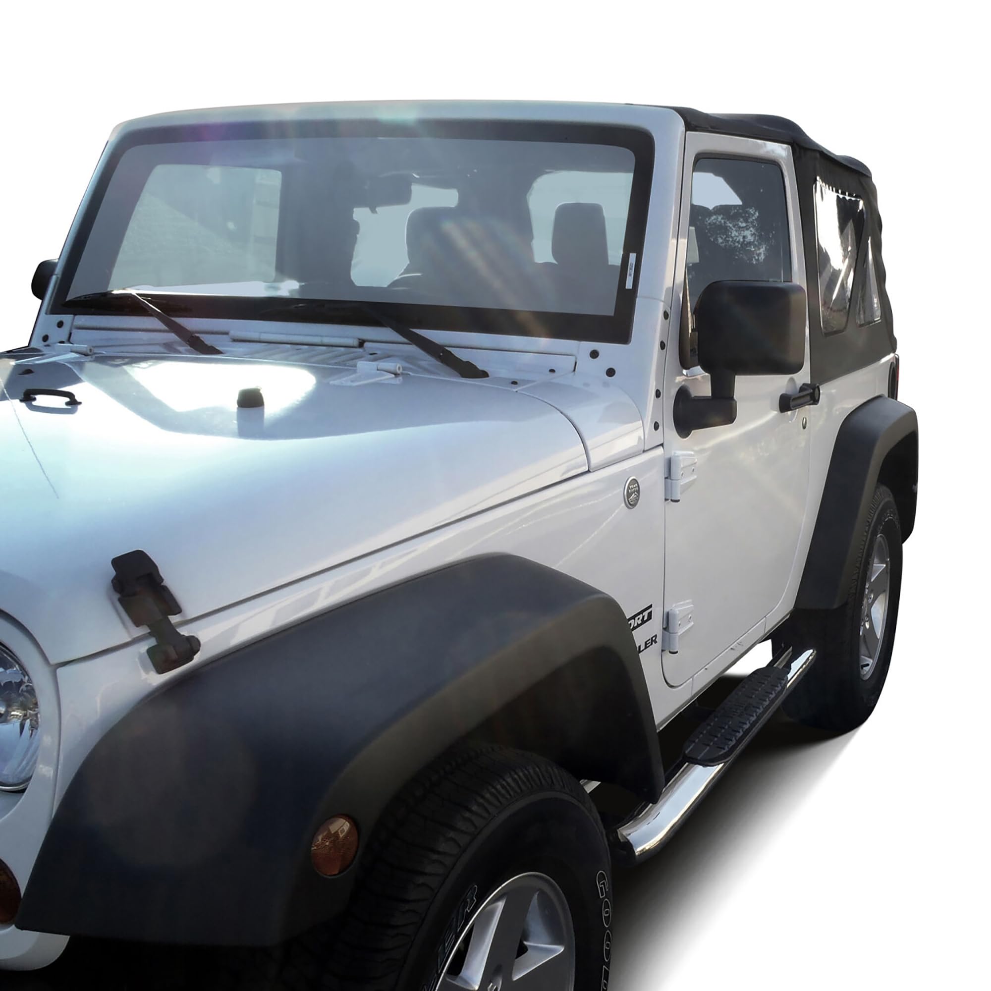 21-23310 Westin PRO TRAXX 4 Oval Nerf Bars fits 2007-2018 Wrangler JK 2Door Polished Pair