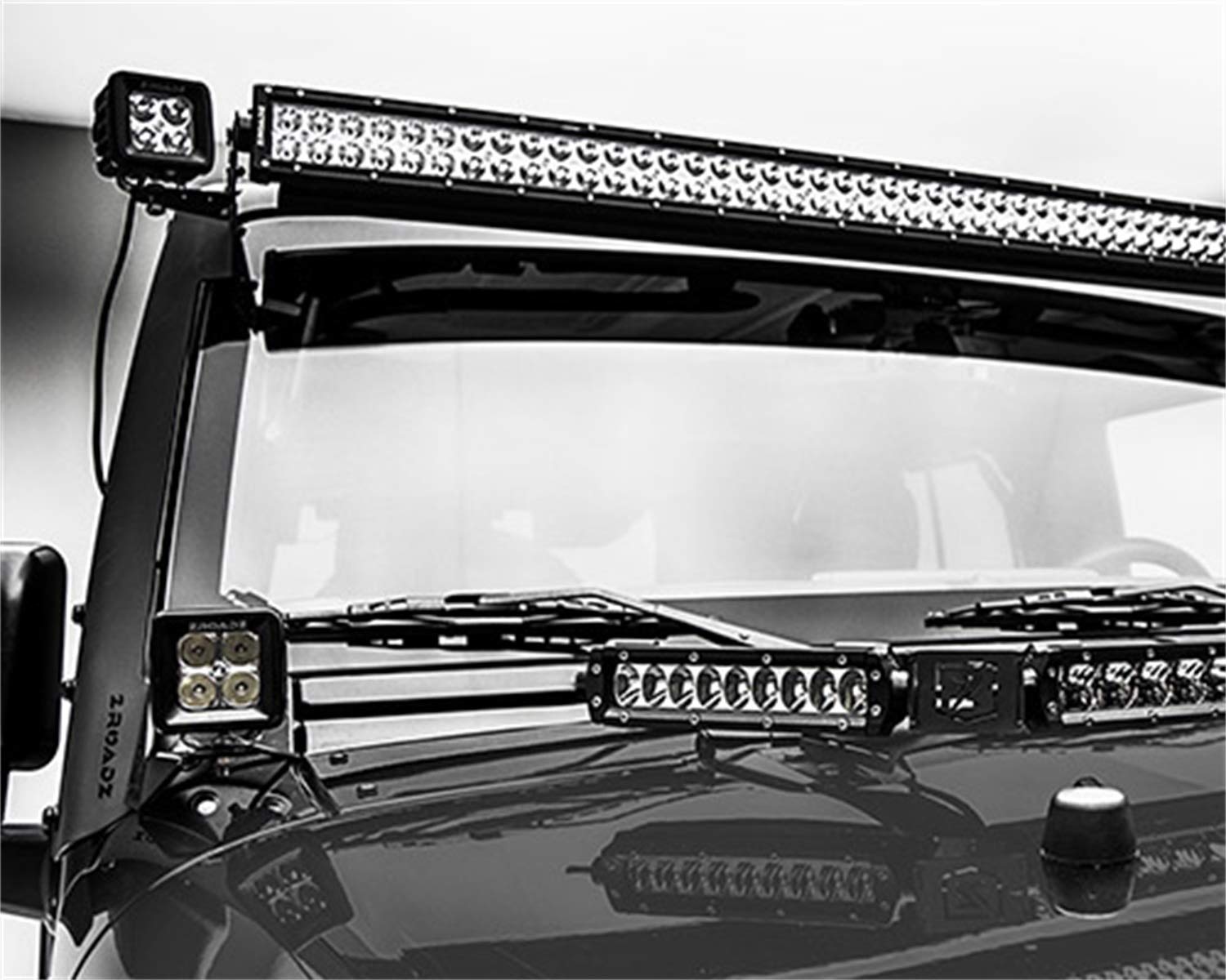ZROADZ Black A-Pillar LED Mount Z374814 Jeep Wrangler 2007-2016 JEEP WRANGLER JK