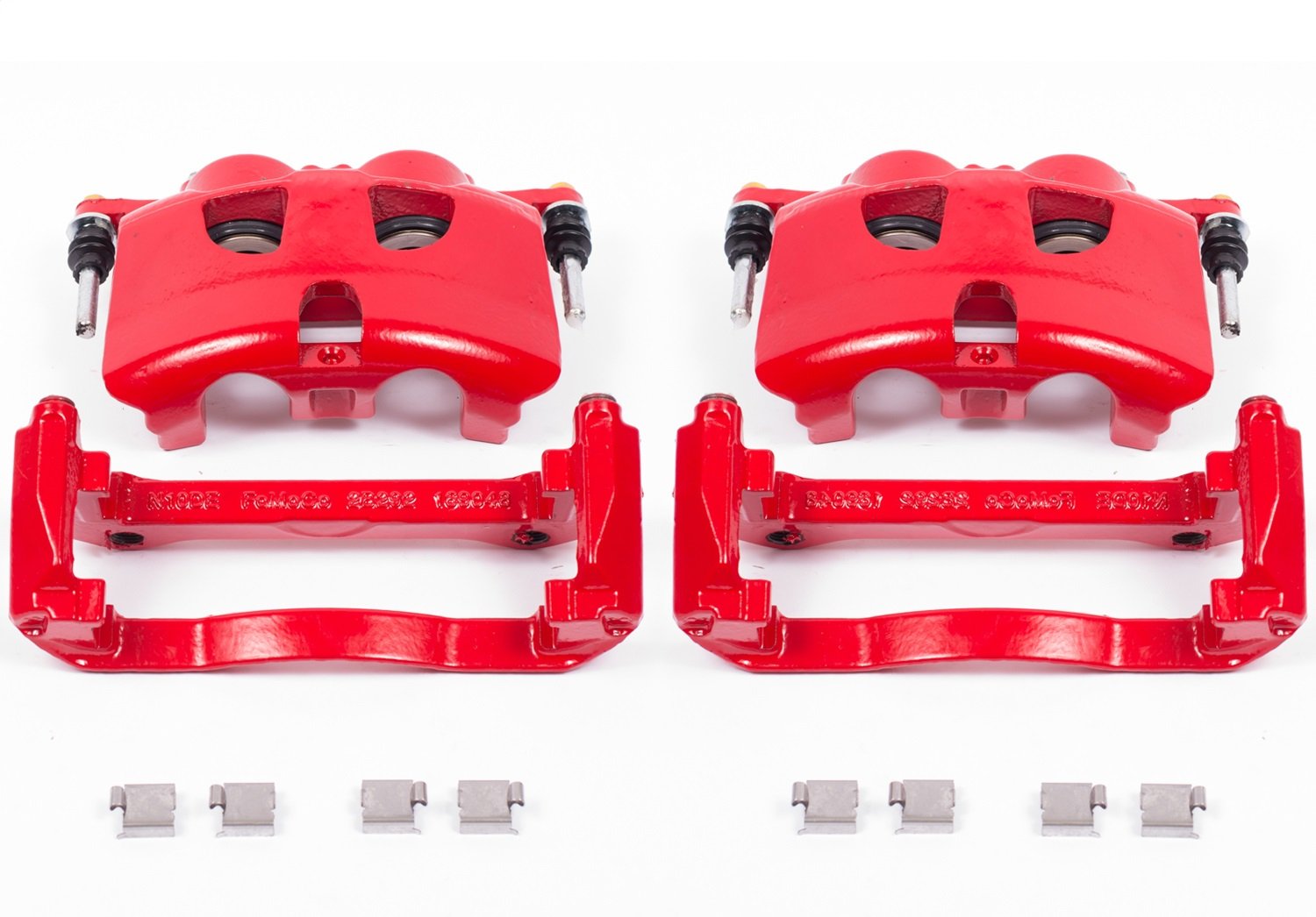 Power Stop S5404 High-Temp Red Powder Coated Front Pair of Calipers For 2012 2013 2014 2015 2016 2017 2018 2019 2020 Ford F-150, F-150 Raptor, F-150 SSV