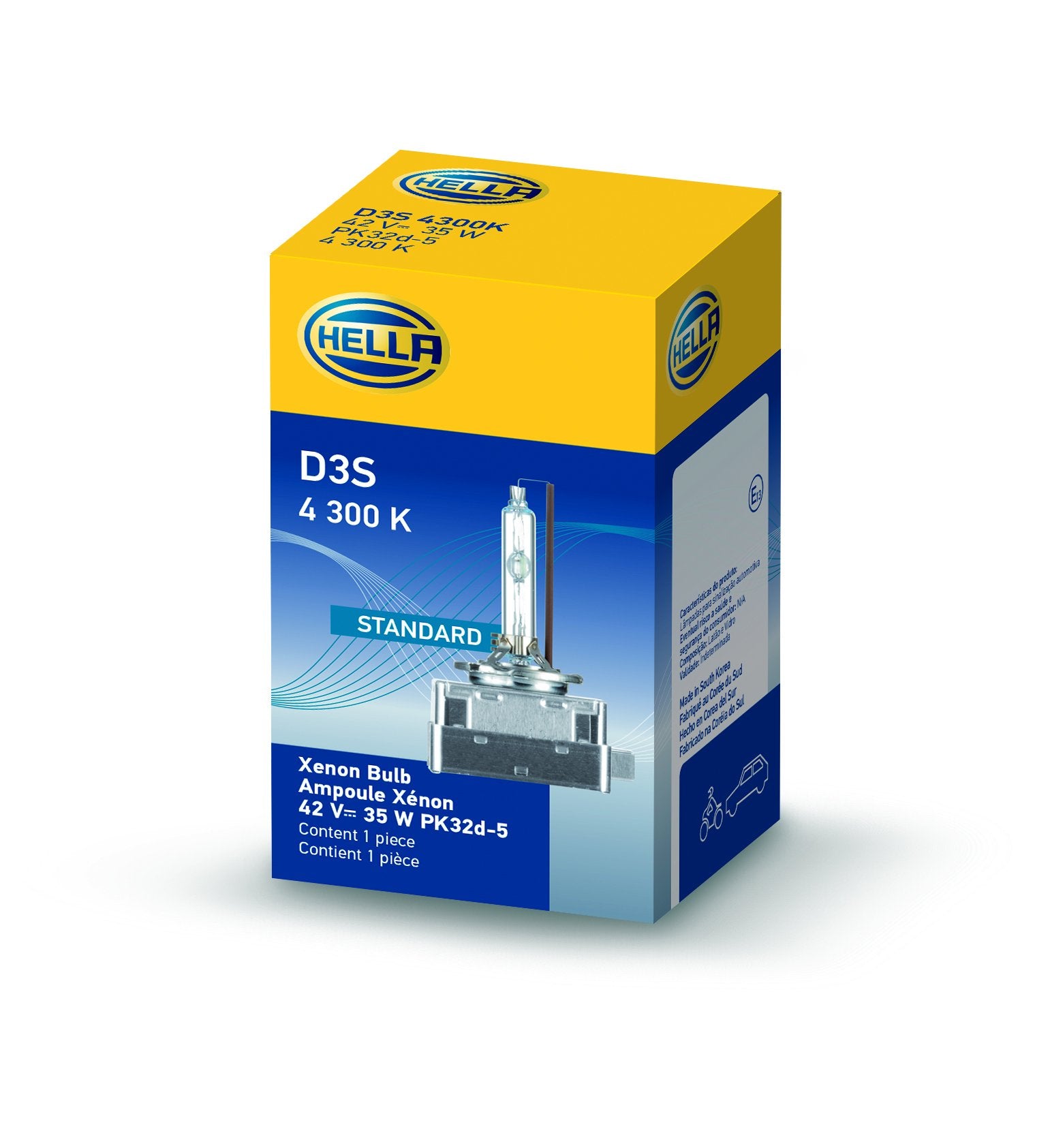 HELLA 4300 K D3S Xenon Standard Bulb (42V, 35W)