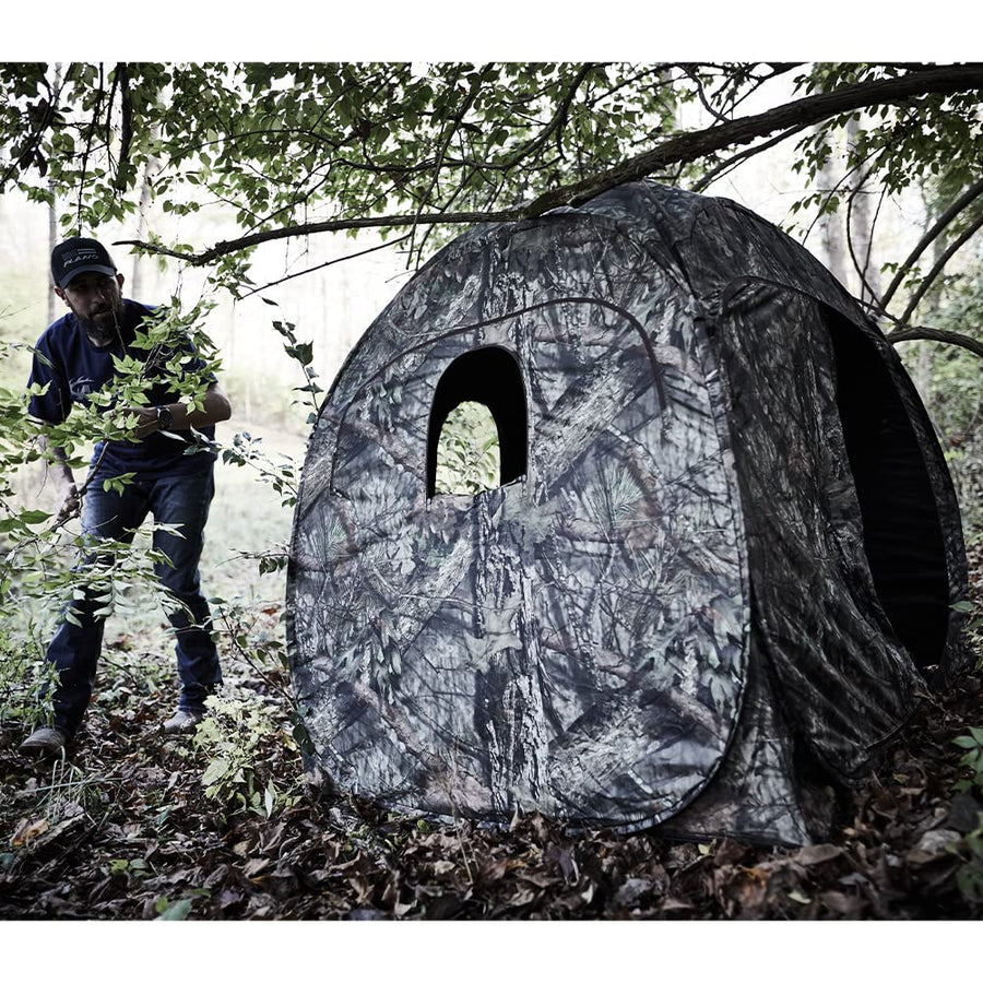 Doghouse Ameristep Run & Gun Hunting Blind | Lightweight 2 Person Ground Blind in Mossy Oak Break-Up Country, One Size
