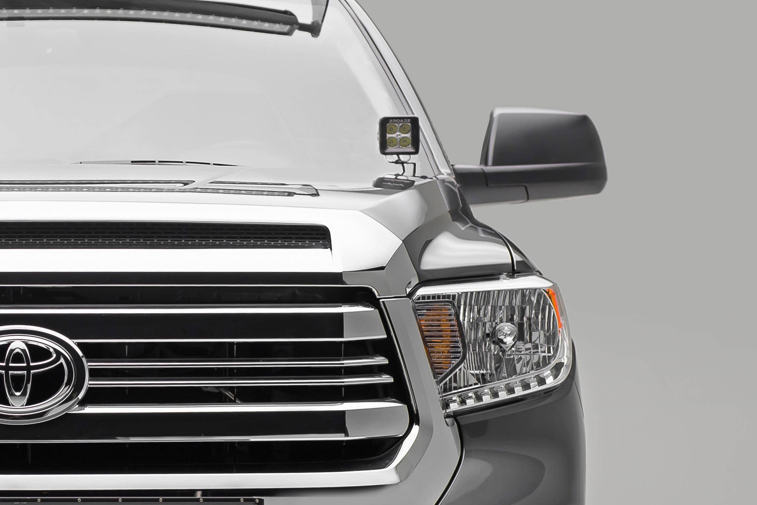 ZROADZ Black Hood Hinges A-Pillar LED Mount 2014-2016 TOYOTA TUNDRA Z369641