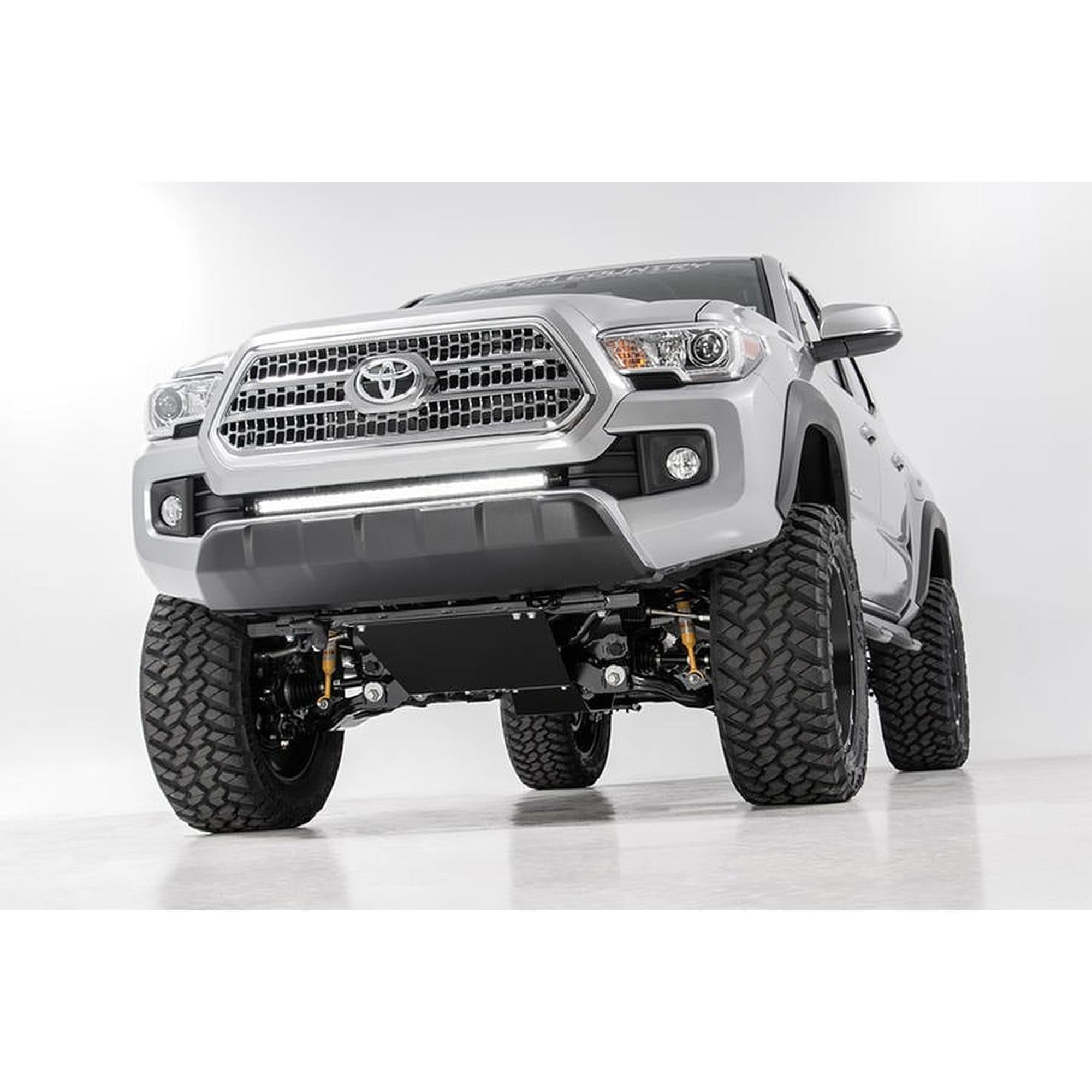 30" Rough Country LED Light Bar Lower Grille Mount Kit for Toyota Tacoma (2016-2023) - White DRL
