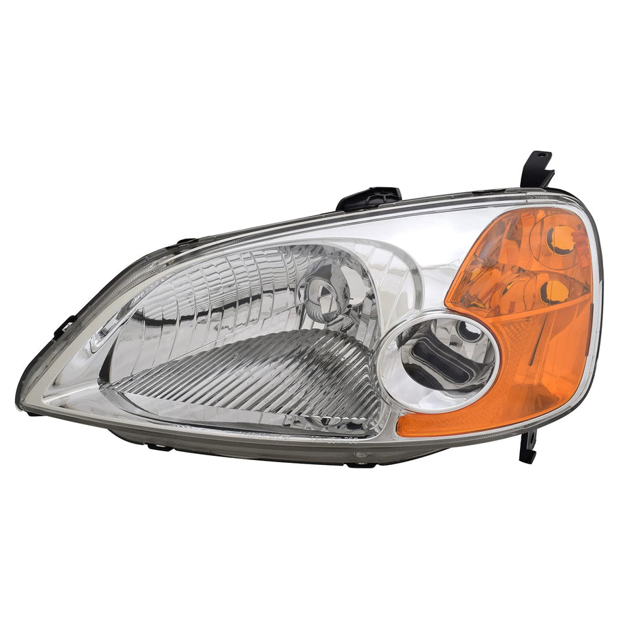 Left TYC Headlight Assembly Compatible with 2001-2003 Honda Civic