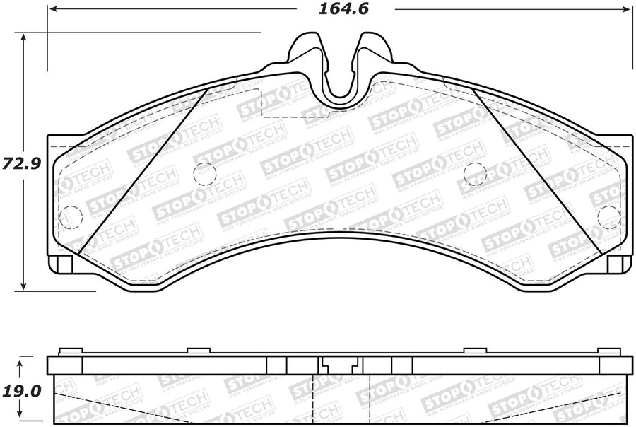 308.11360 StopTech Brake Pads Street with Shims