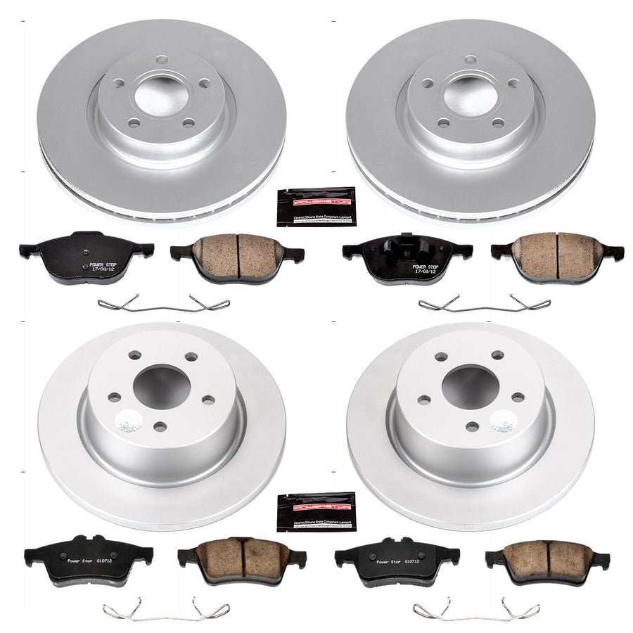 Power Stop Z23 Evolution CRK6477 Coated Brake Kit Front and Rear For Ford C-Max 2013-2017, Ford Escape 2013-2016 [Model Specific]