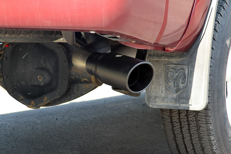 Flowmaster FlowFX 717930 Cat-Back Exhaust Kit Single Side Exit 3.5 Inch 409 Stainless Steel 5 Inch Black Ceramic Coated 304 Stainless Steel Tip Compatible with 2014-2024 RAM 2500 3500 6.4L 2/4WD
