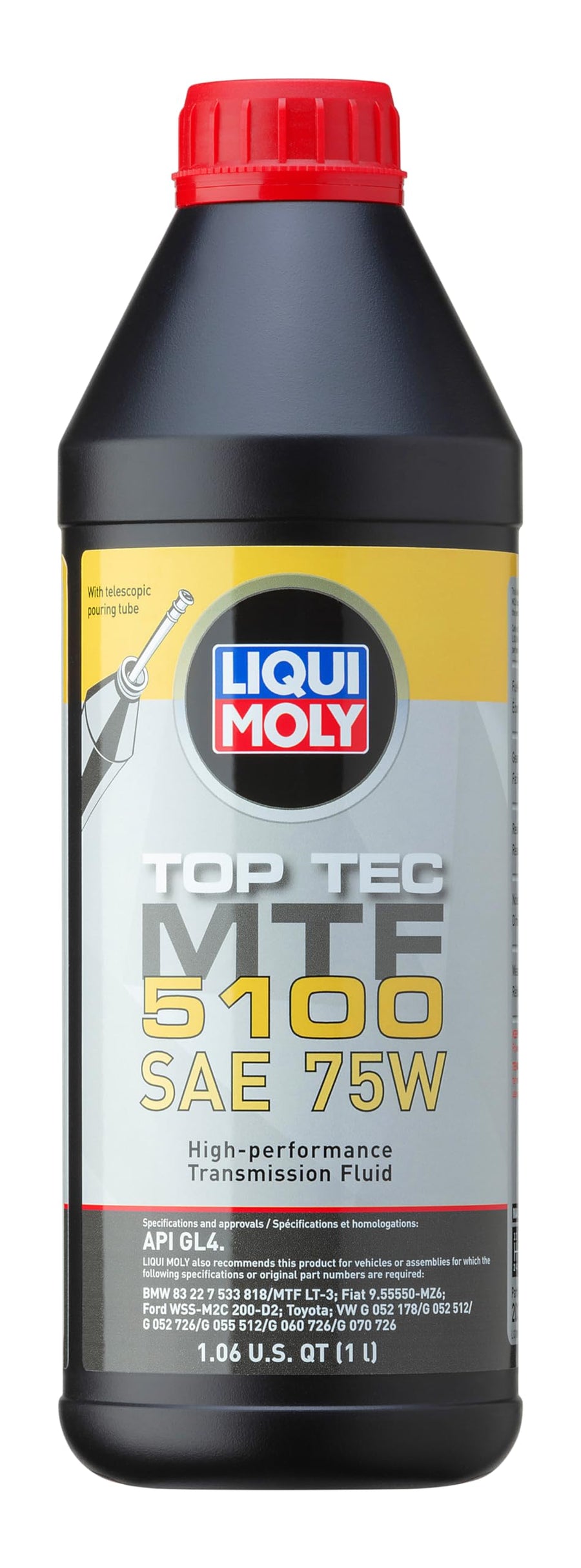 Top Tec MTF 5100 Liqui Moly SAE 75W | 1 L | Gear Oil | Hydraulic Oil | SKU: 20352