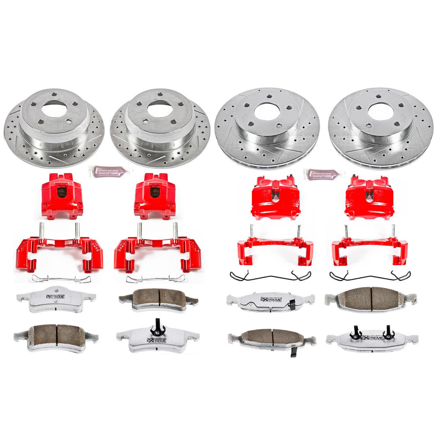 Power Stop KC2148-26 Z26 Street Warrior Brake Kit Front & Rear Jeep For Jeep Grand Cherokee 1999-2002 [Model Specific]
