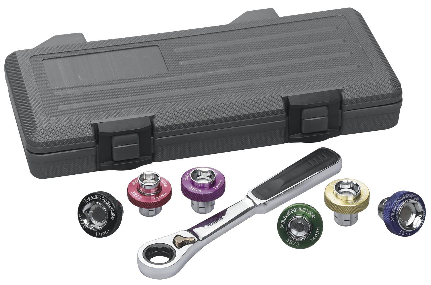 3/8" Drive GEARWRENCH 7 Pc. 6 Pt. Magnetic Oil Drain Plug Socket Set, Metric - 3870D