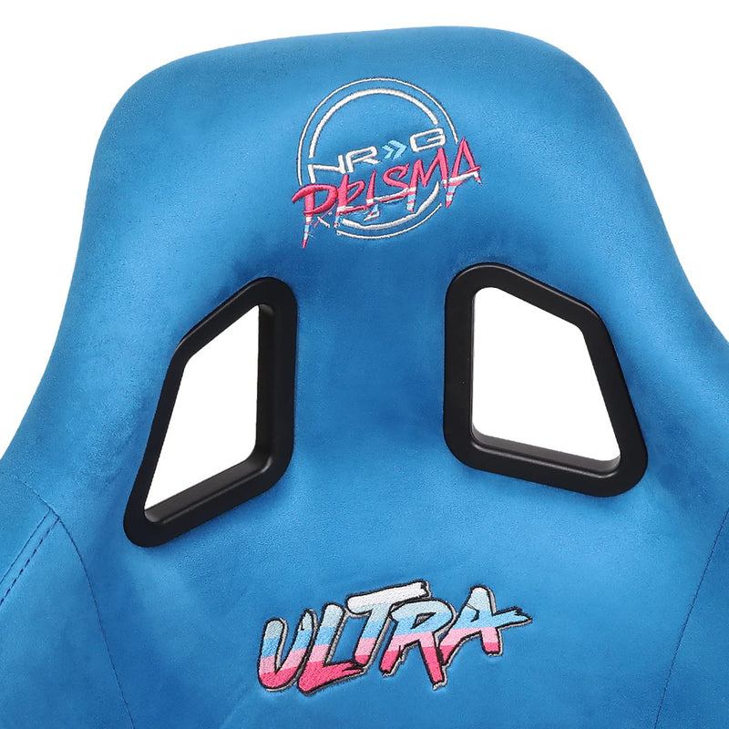NRG Innovations Universal NRG-FRP-302BL-ULTRA Fixed Back Bucket Racing Seat for 6-Point Harnesses, Size L, Blue Seat Cover, 24" W X 36" H X 18" D