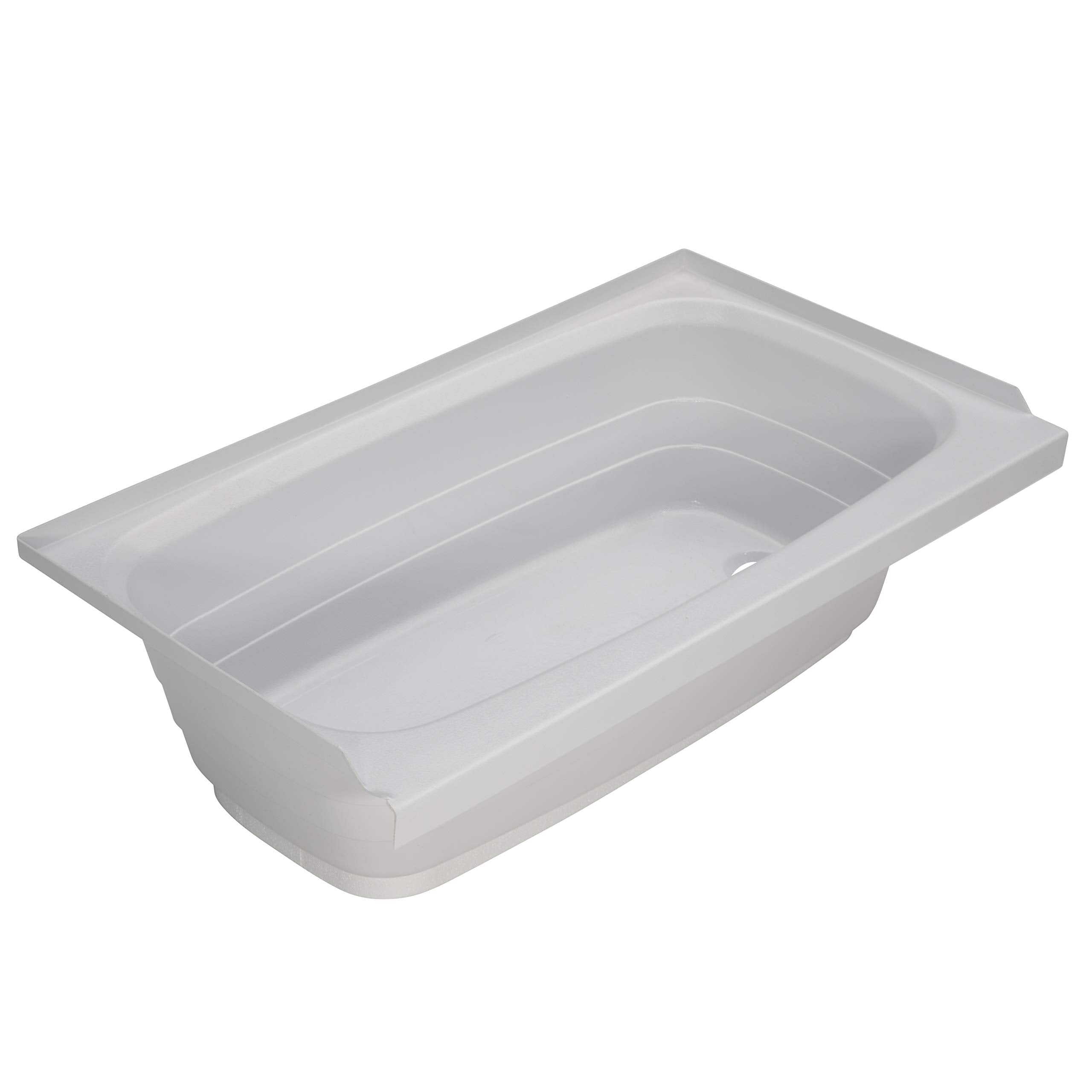 24" x 40" Lippert Replacement White Bathtub with Right Drain, Scratch-Resistant ABS Acrylic for RVs, Travel Trailers, 5th Wheels, Motorhomes - W2440RHSPK