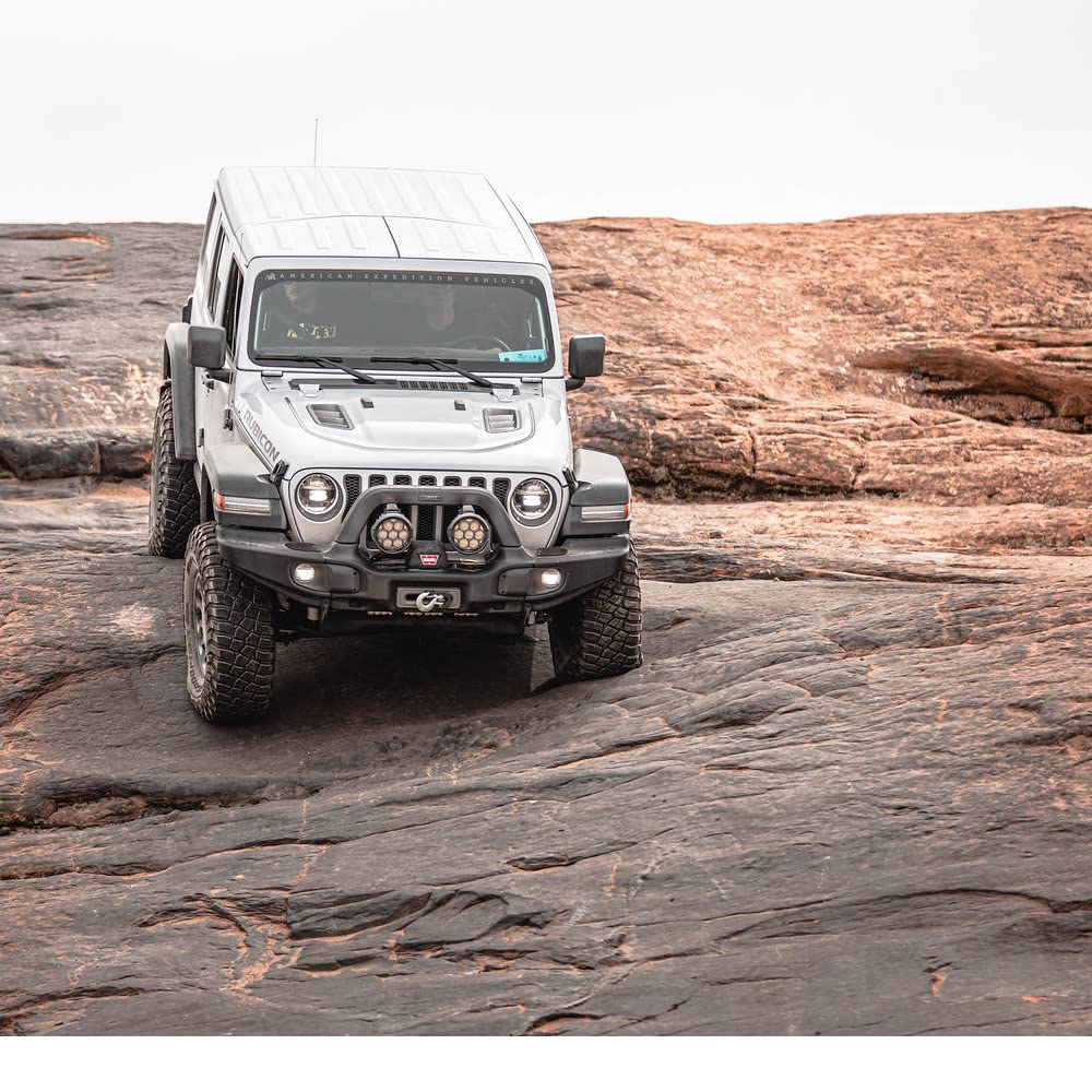 EX Front Bumper AEV (High Flare) for 2018-2026 JL Wrangler/Gladiator - High Clearance, Hot Stamped Boron Steel with Superior Winch Access and Visibility