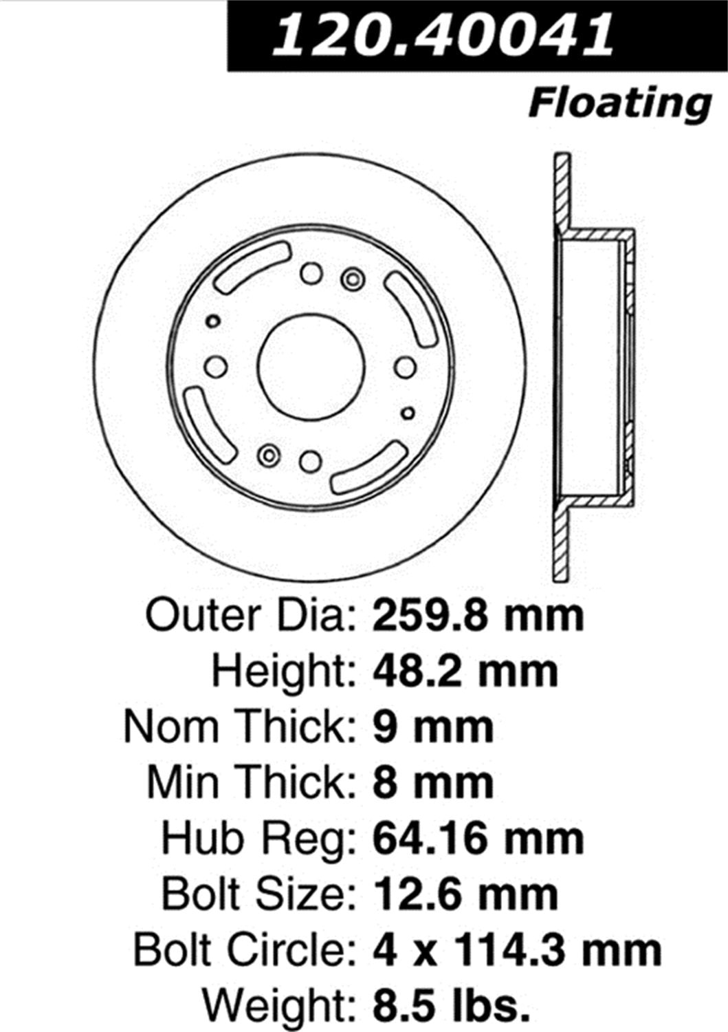 StopTech Sport Drilled/Slotted Brake Rotor 127.40041R (Rear Right), 1 Pack