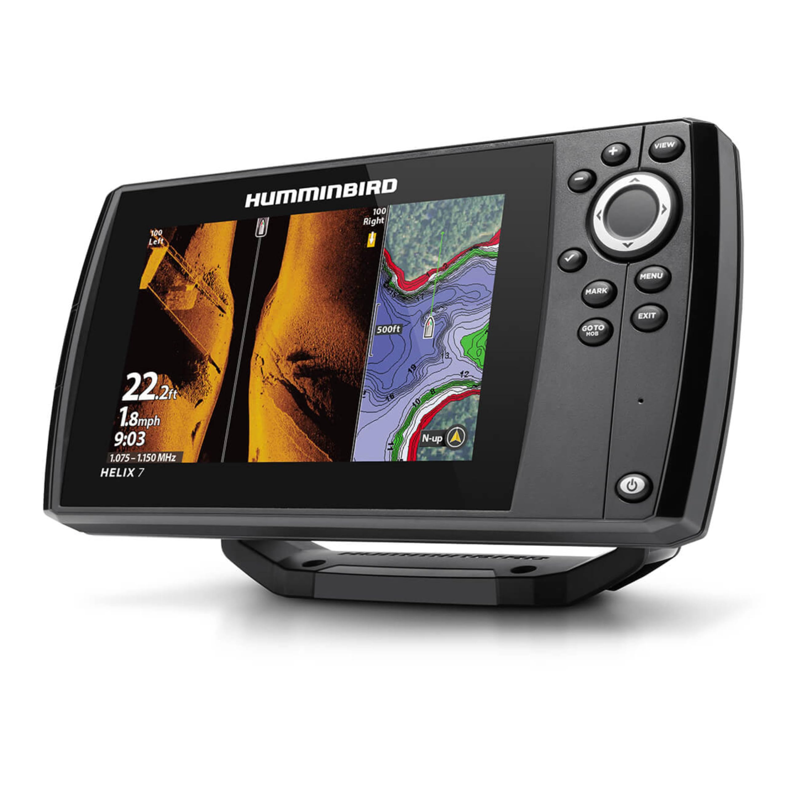 Humminbird G4 Helix 7 GPS Fish Finder with Transducer, MEGA Side Imaging