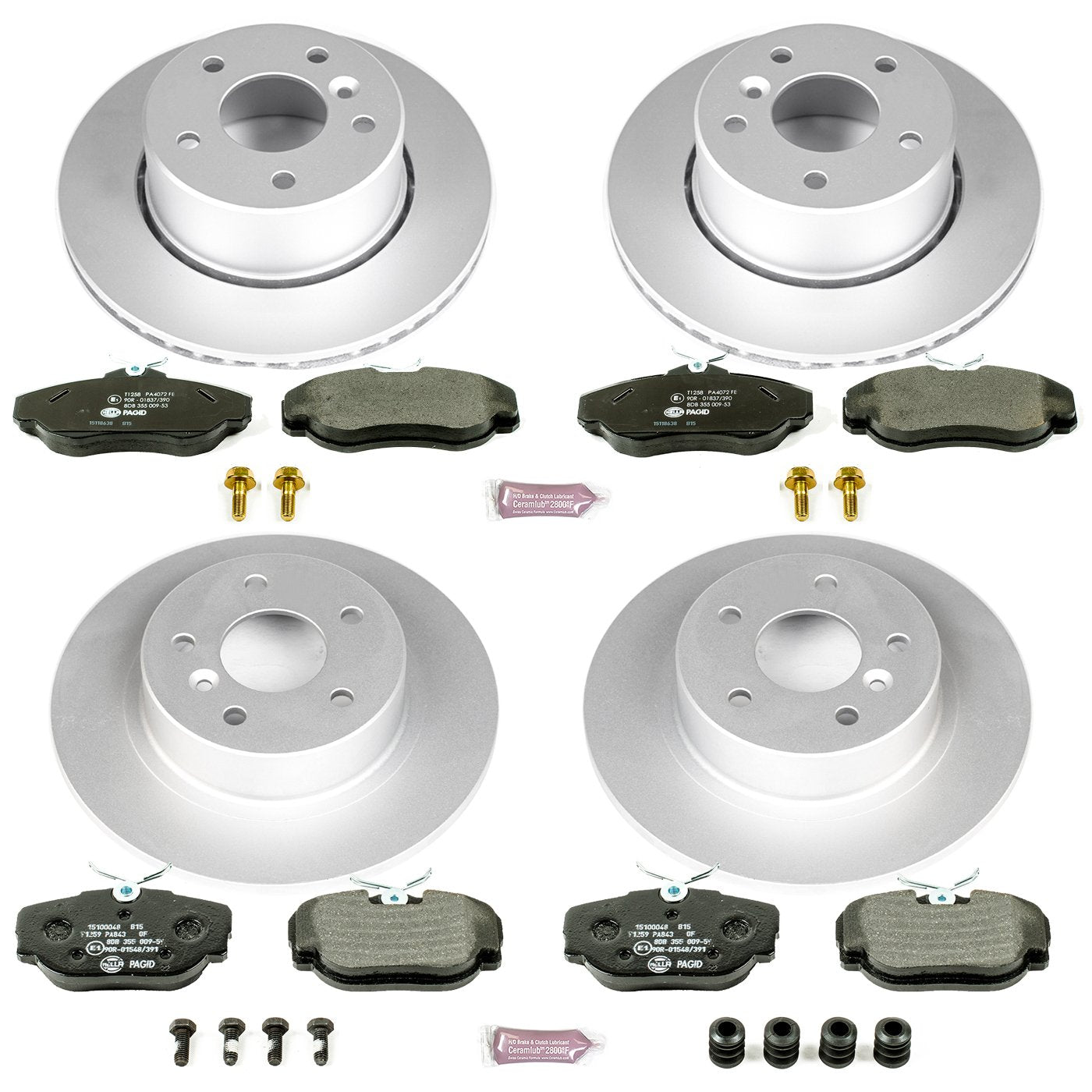 Power Stop ESK6153 Euro-Stop Front & Rear Brake Kit For Land Rover Discovery 1999-2004 [Model Specific] L& Rover